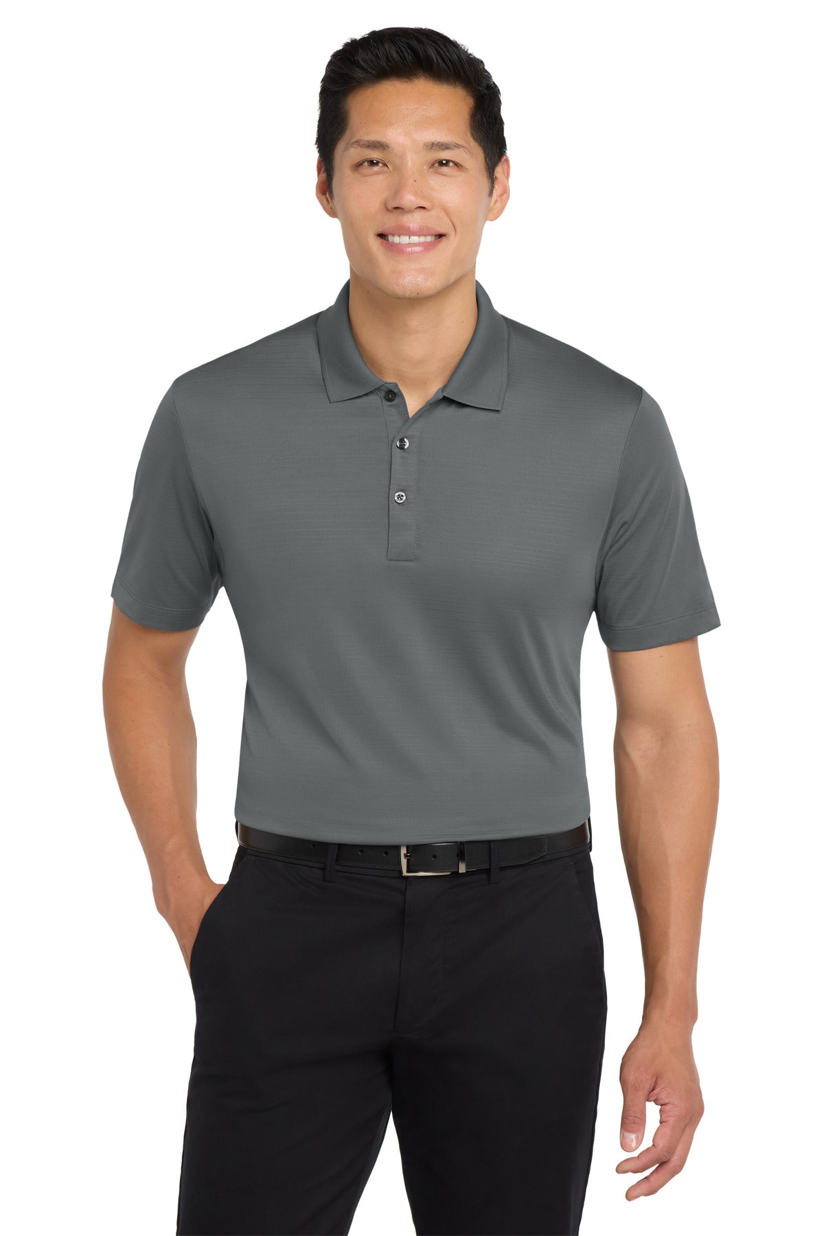 Custom logo Port Authority ® Eclipse Stretch Polo. K587 in Shadow Grey