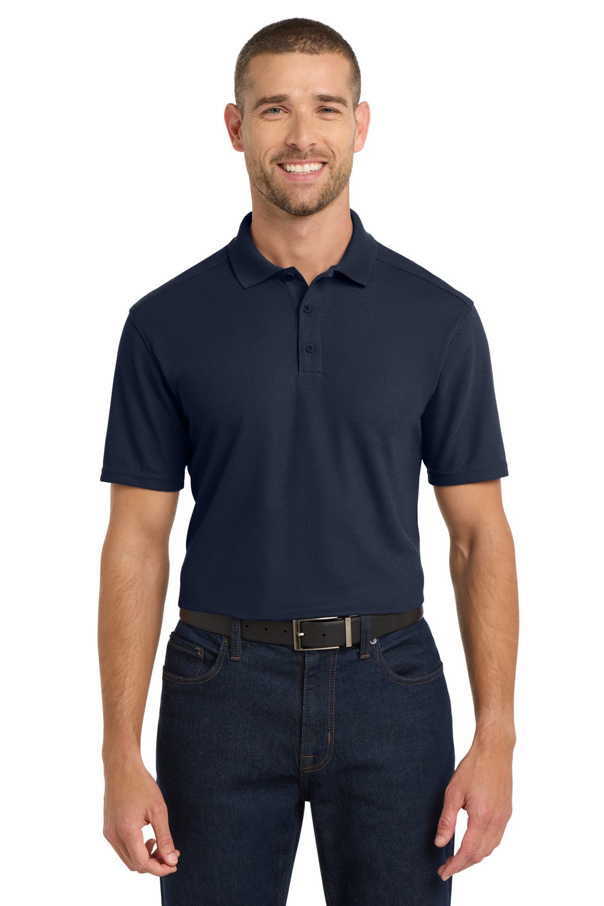 Custom logo Port Authority ® EZPerformance ™ Pique Polo. K600 in Navy