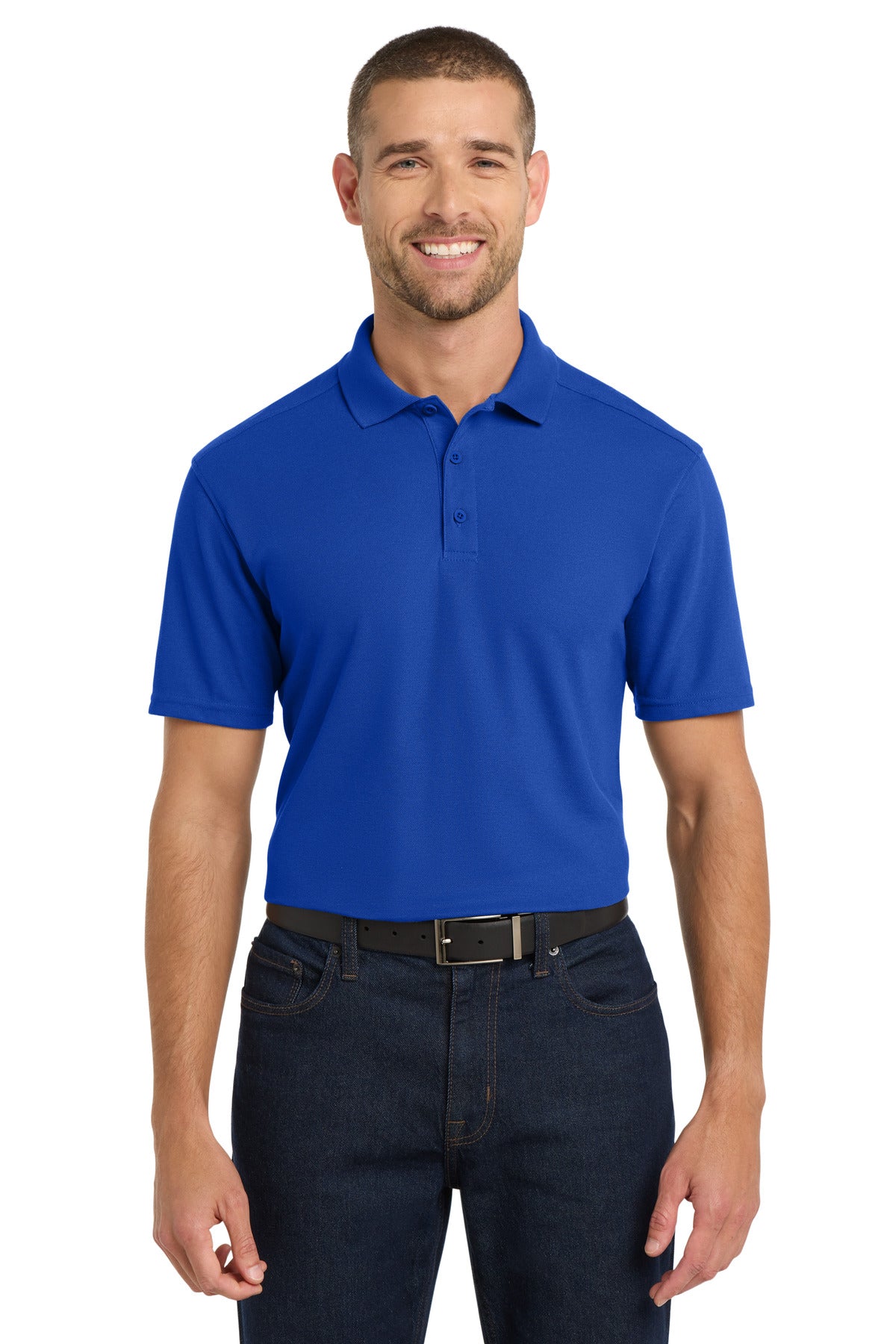 Custom logo Port Authority ® EZPerformance ™ Pique Polo. K600 in True Royal