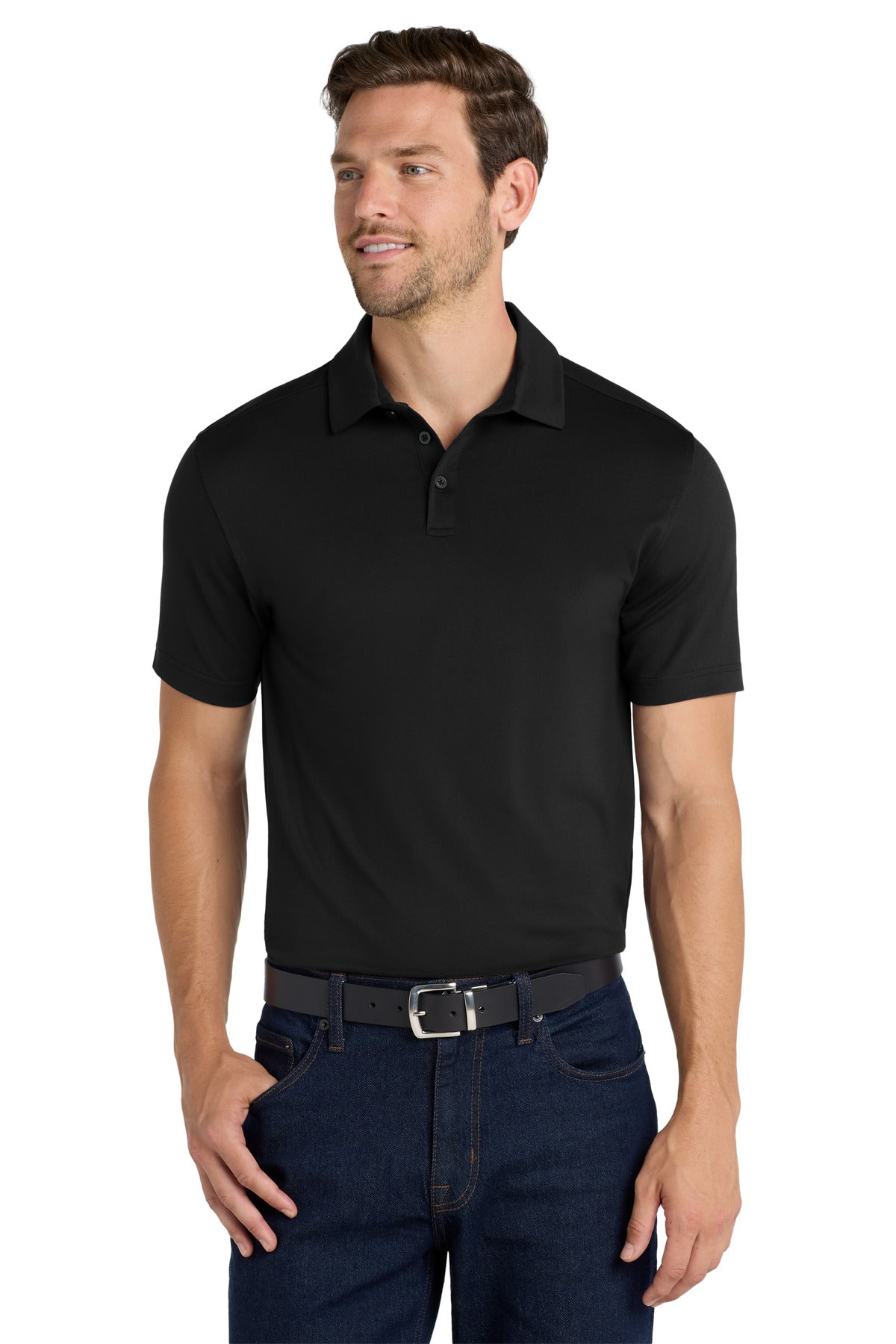 Custom logo Port Authority ® City Stretch Polo K682 in Black