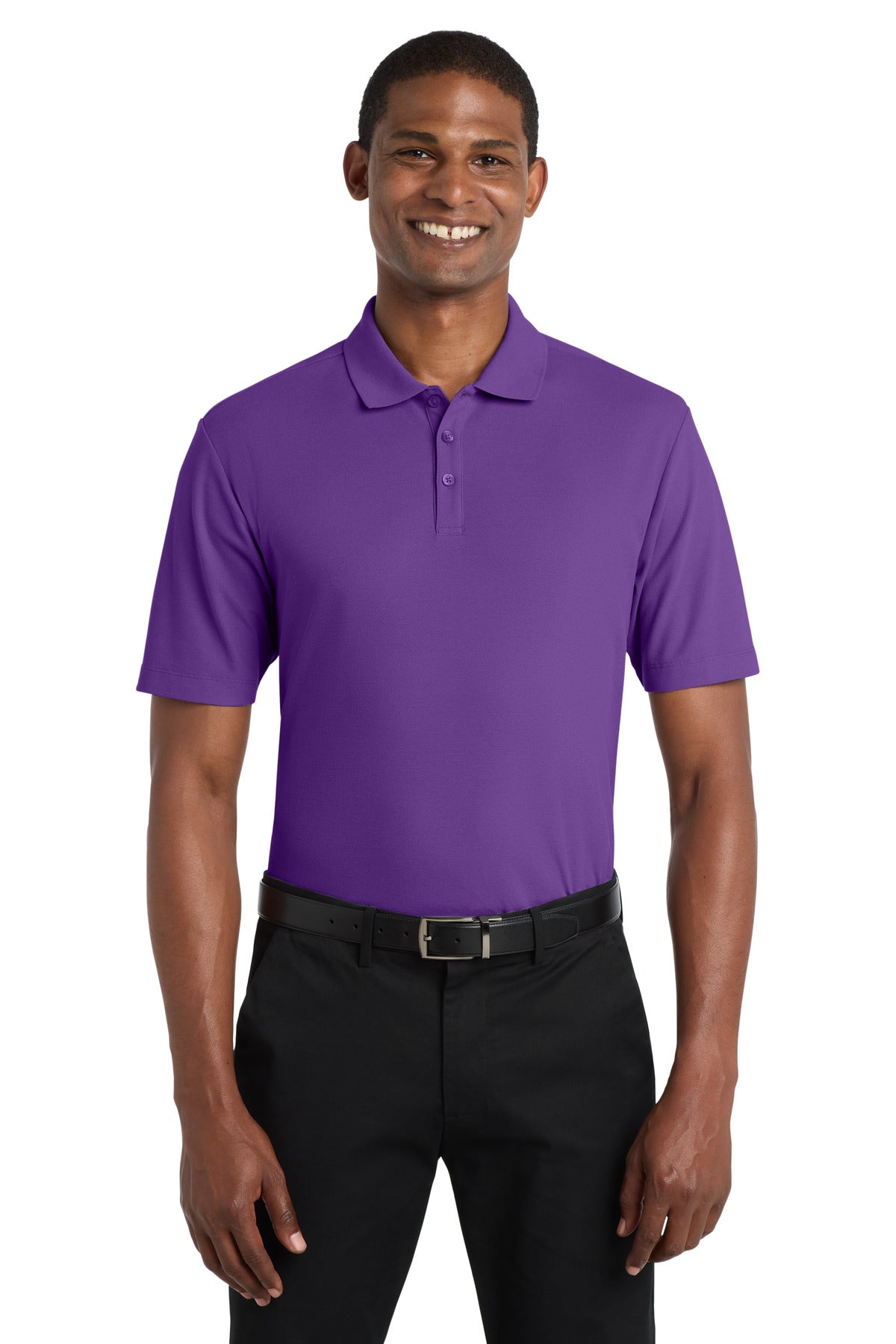 Custom logo Port Authority ® SuperPro React ™ Polo. K810 in Purple