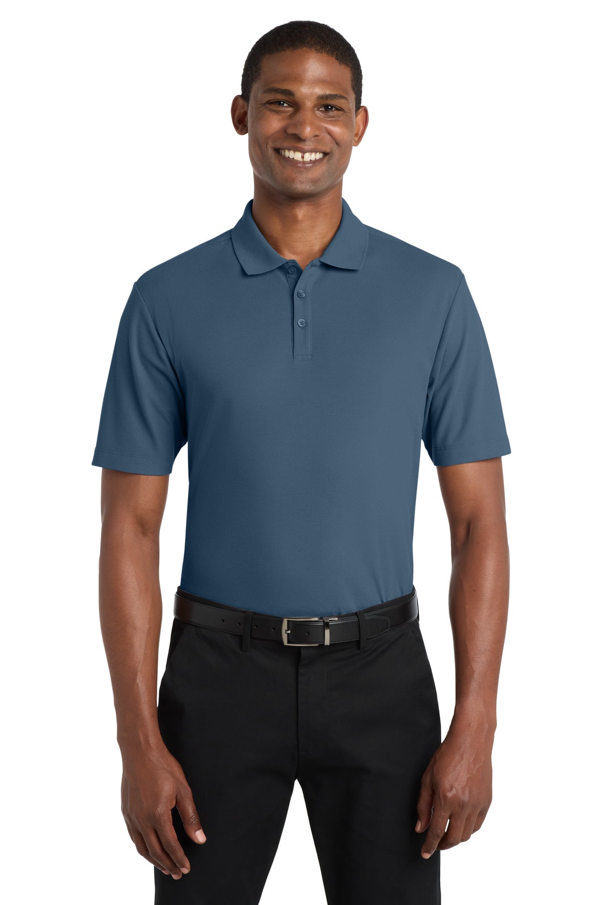 Custom logo Port Authority ® SuperPro React ™ Polo. K810 in Regatta Blue