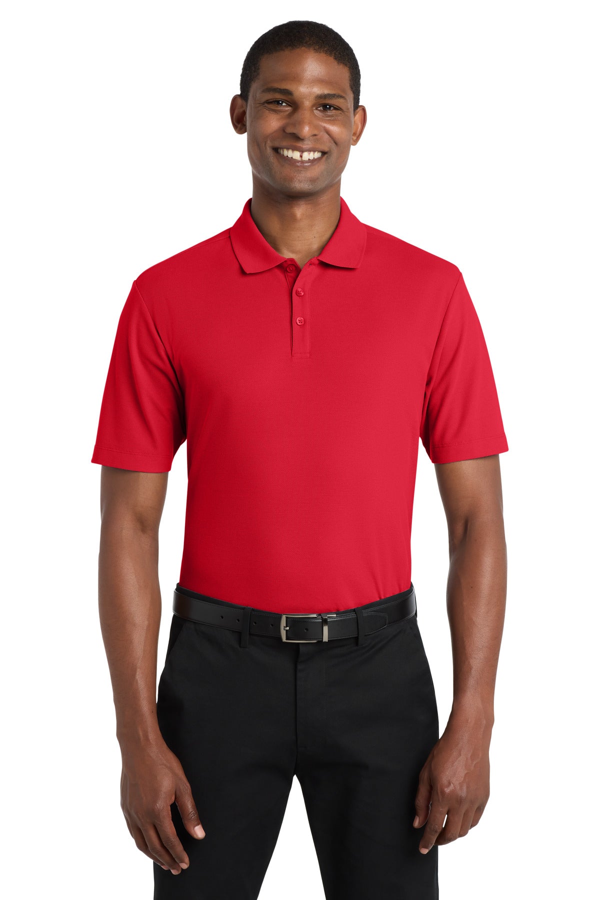 Custom logo Port Authority ® SuperPro React ™ Polo. K810 in Rich Red