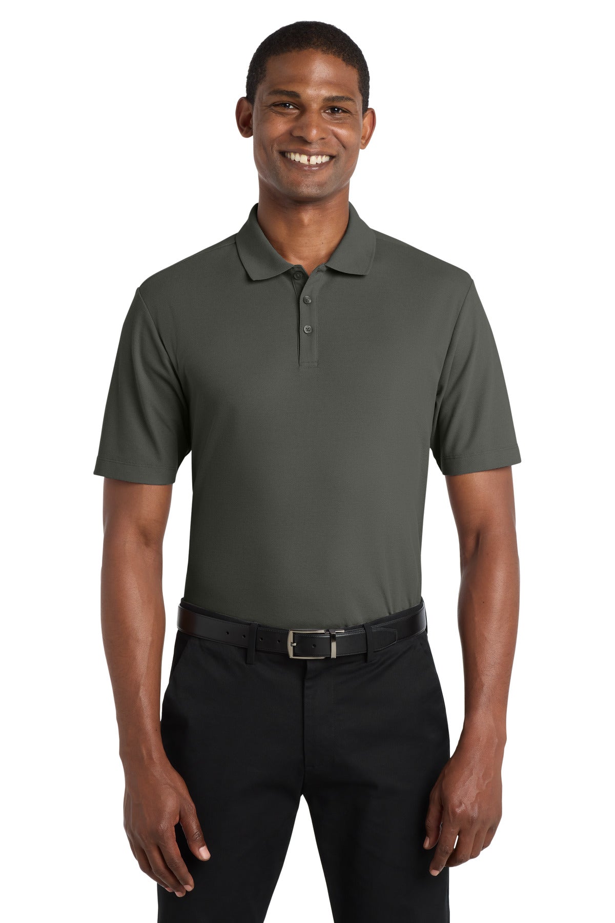 Custom logo Port Authority ® SuperPro React ™ Polo. K810 in Storm Grey