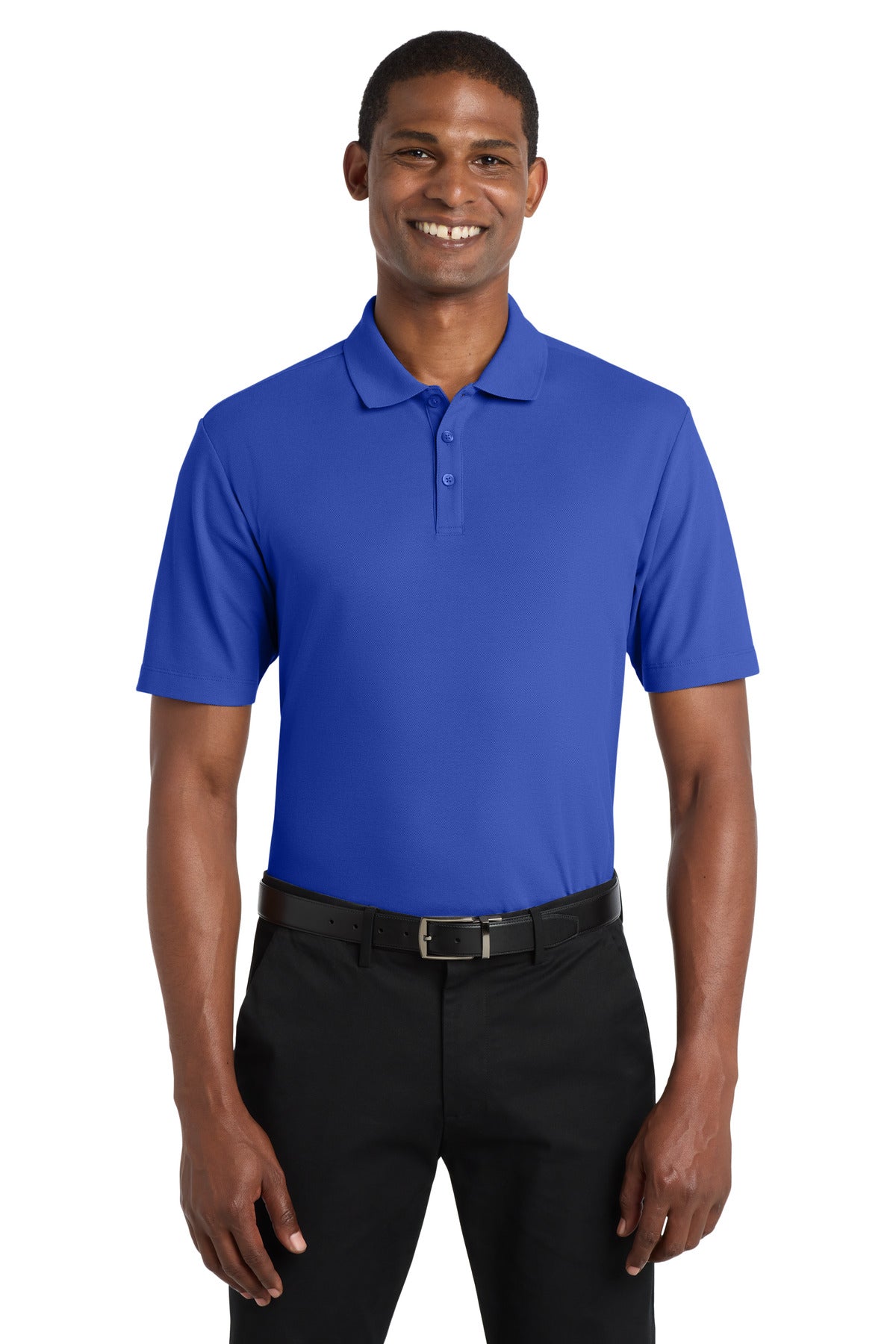 Custom logo Port Authority ® SuperPro React ™ Polo. K810 in True Royal