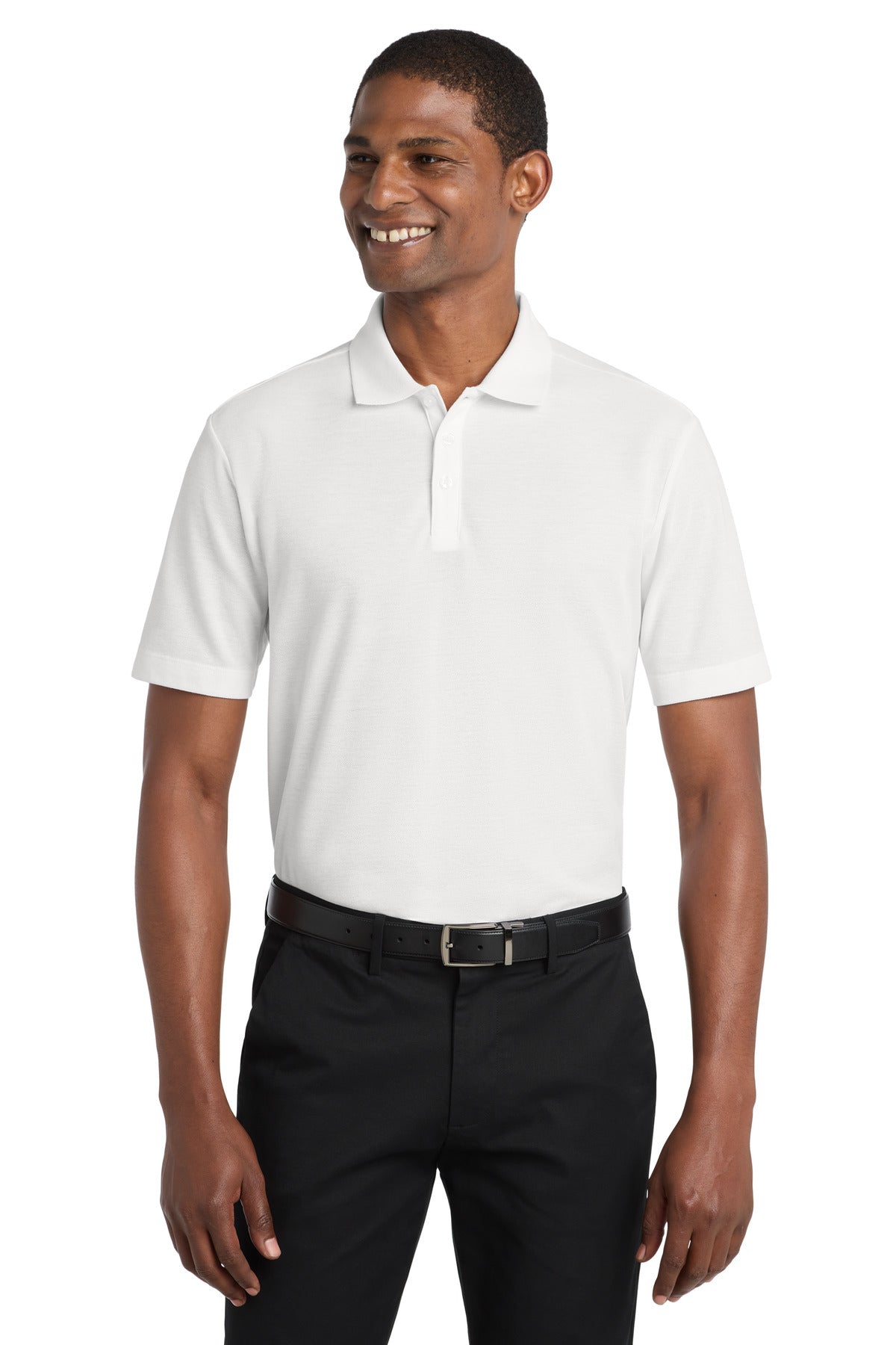 Custom logo Port Authority ® SuperPro React ™ Polo. K810 in White