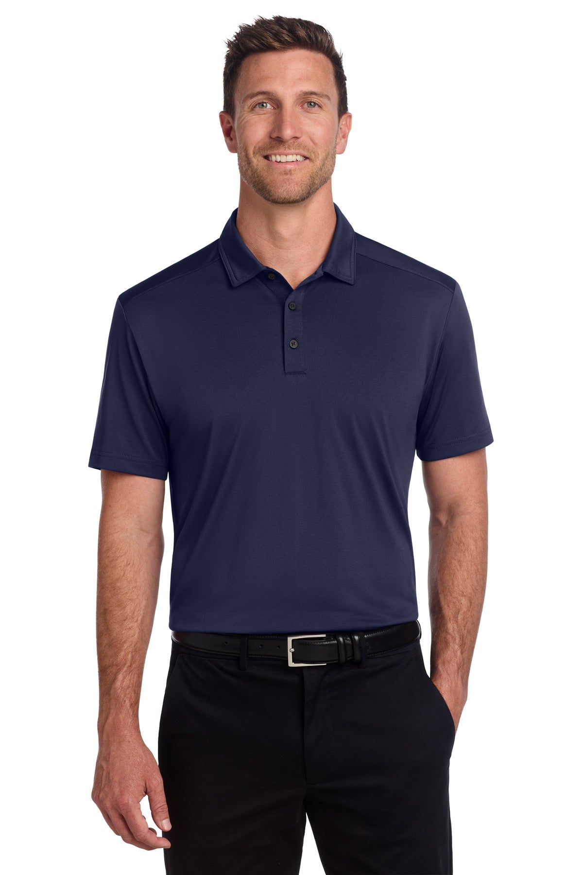 Custom logo Port Authority® C-FREE® Snag-Proof Polo K864 in True Navy