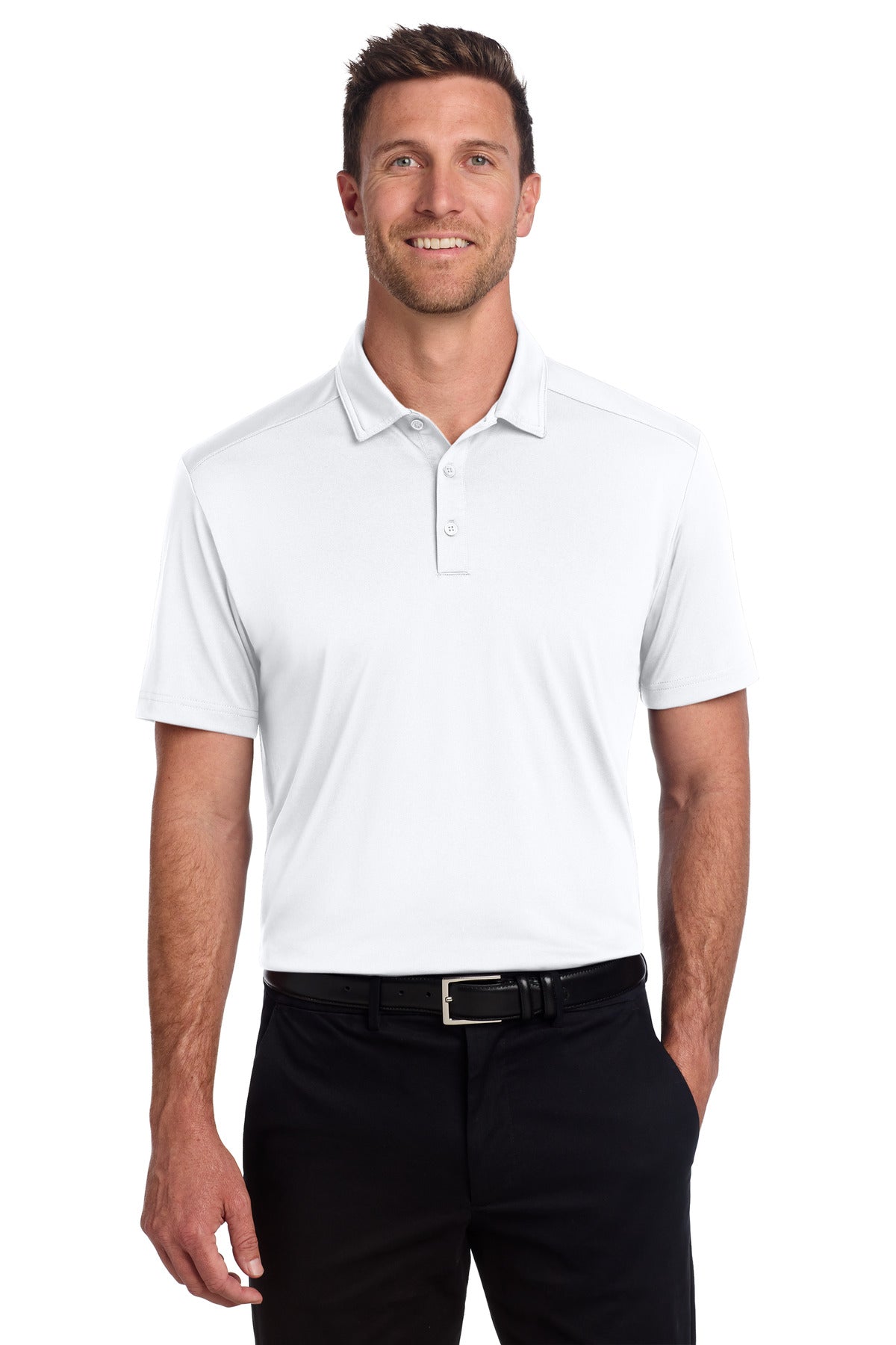 Custom logo Port Authority® C-FREE® Snag-Proof Polo K864 in White