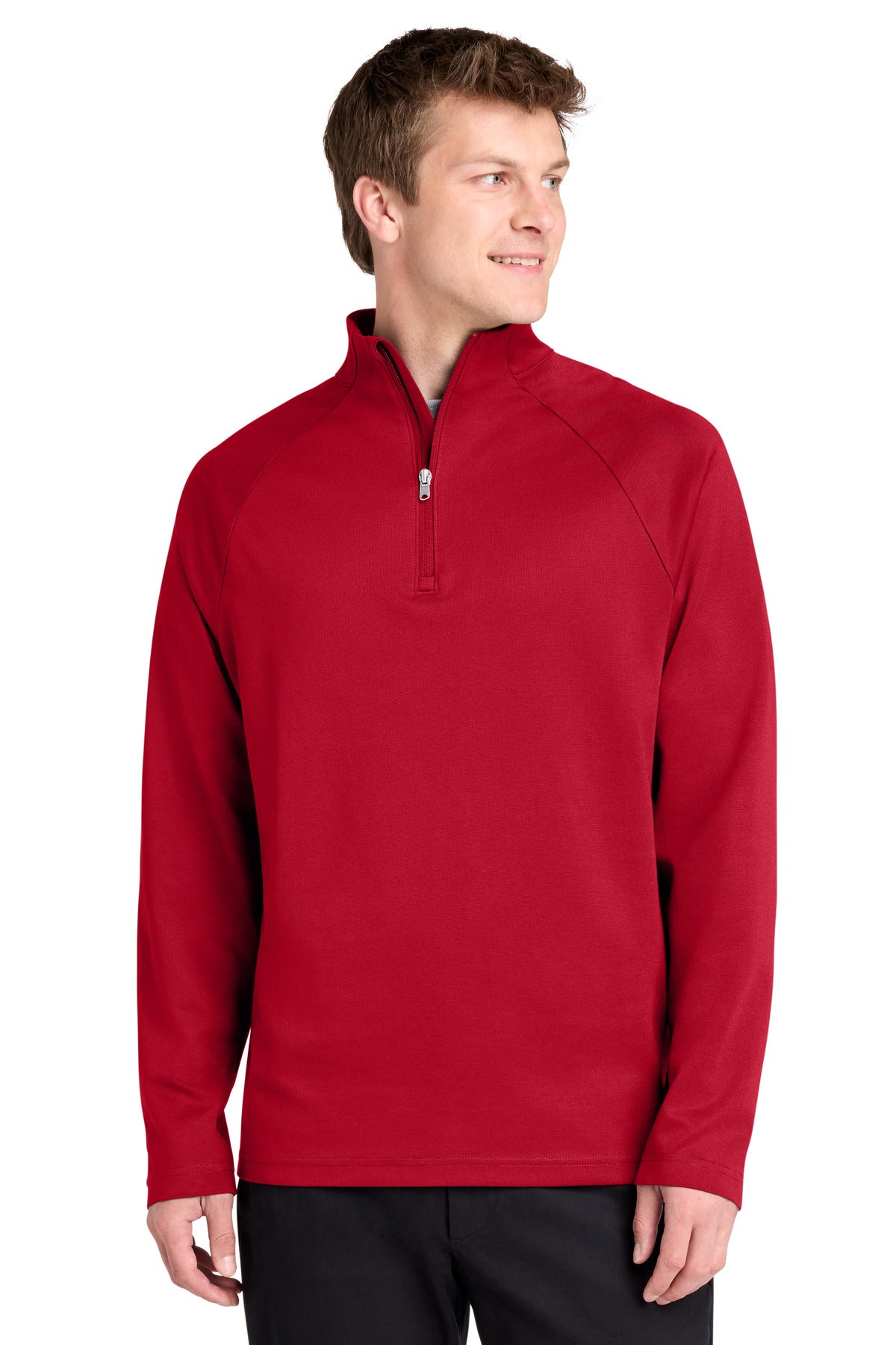 Custom logo Port Authority® C-FREE® Cypress 1/4-Zip K870 in Rich Red