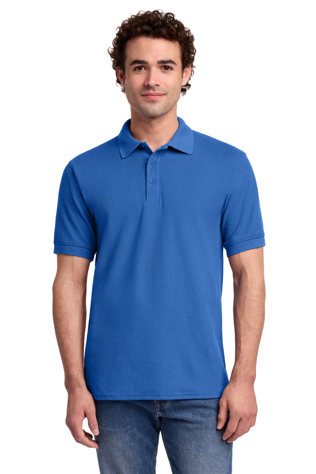 Custom logo Port & Co® Core Blend Pique Polo. KP155 in Royal