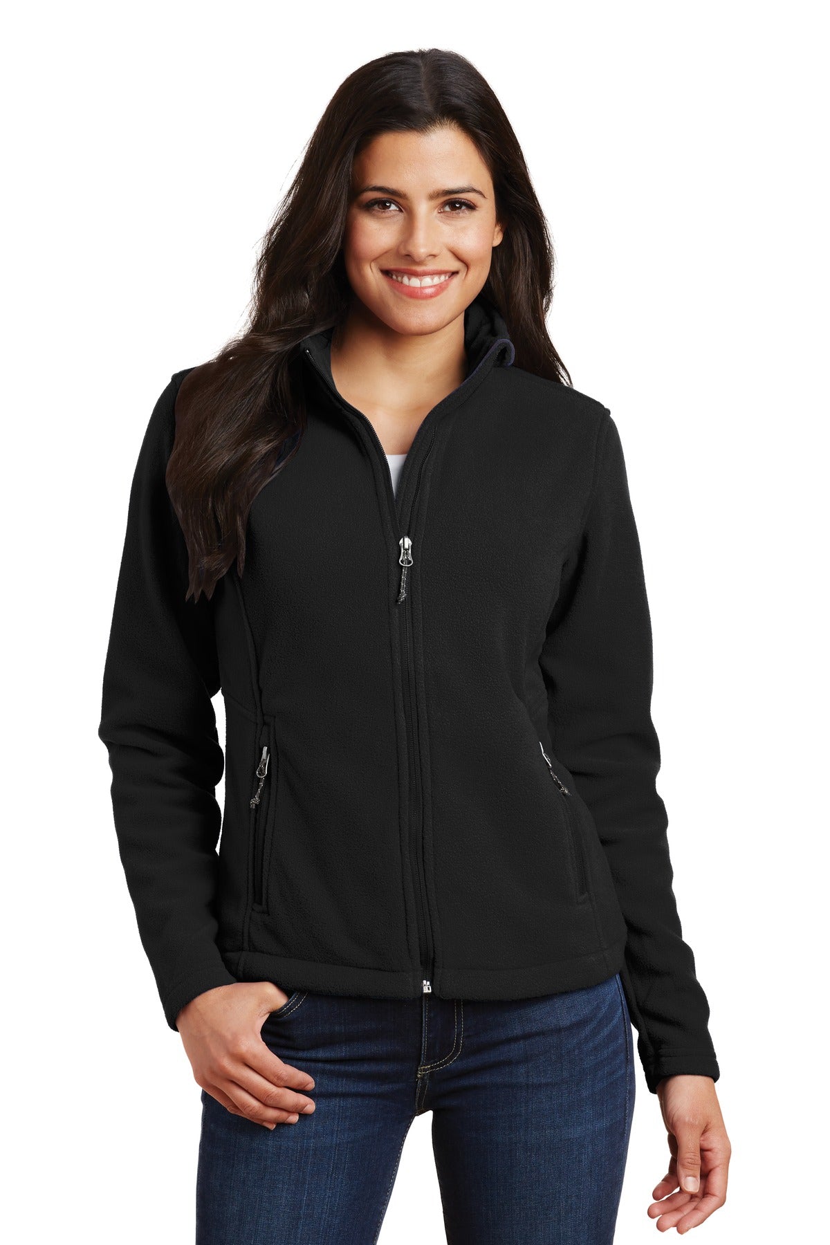 Custom logo Port Authority® Women's Value Fleece Jacket. L217 in Black