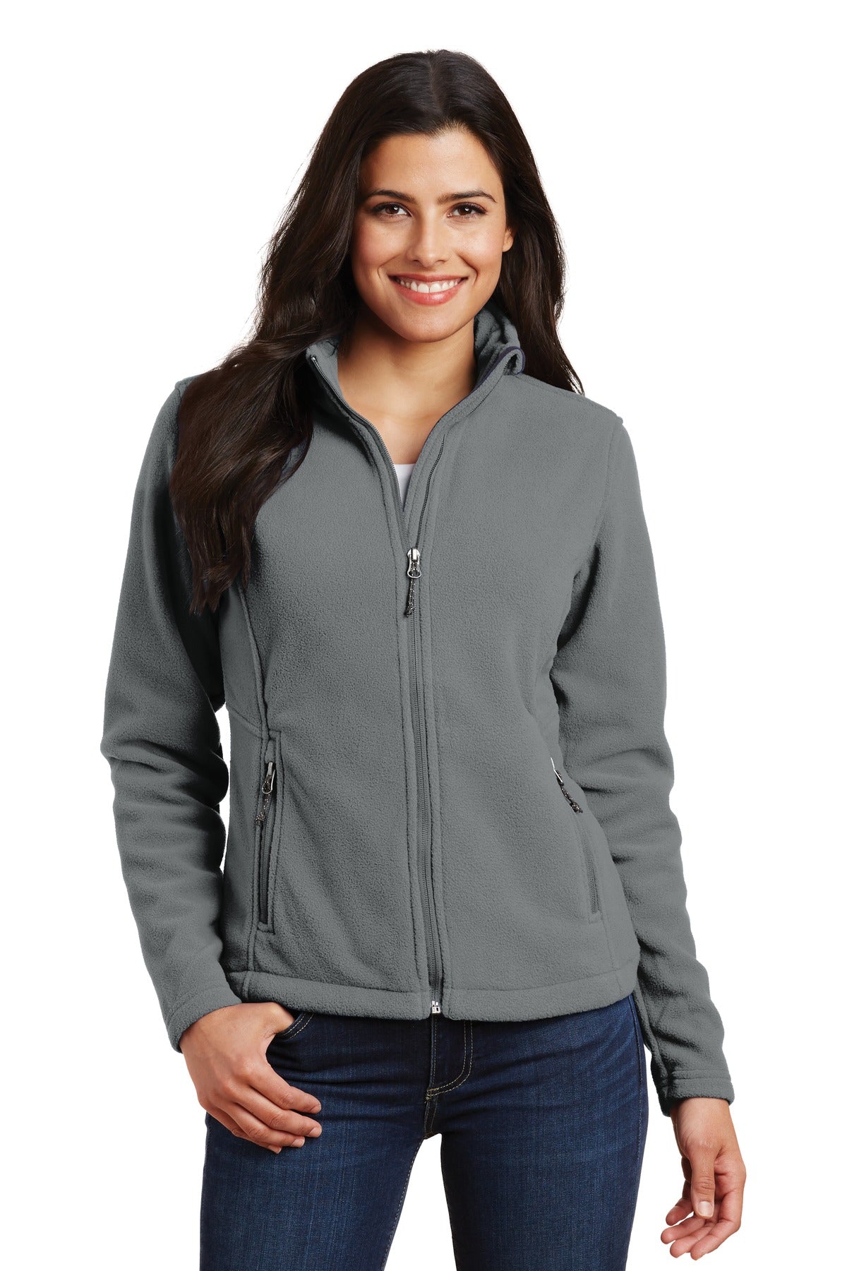 Custom logo Port Authority® Women's Value Fleece Jacket. L217 in Deep Smoke
