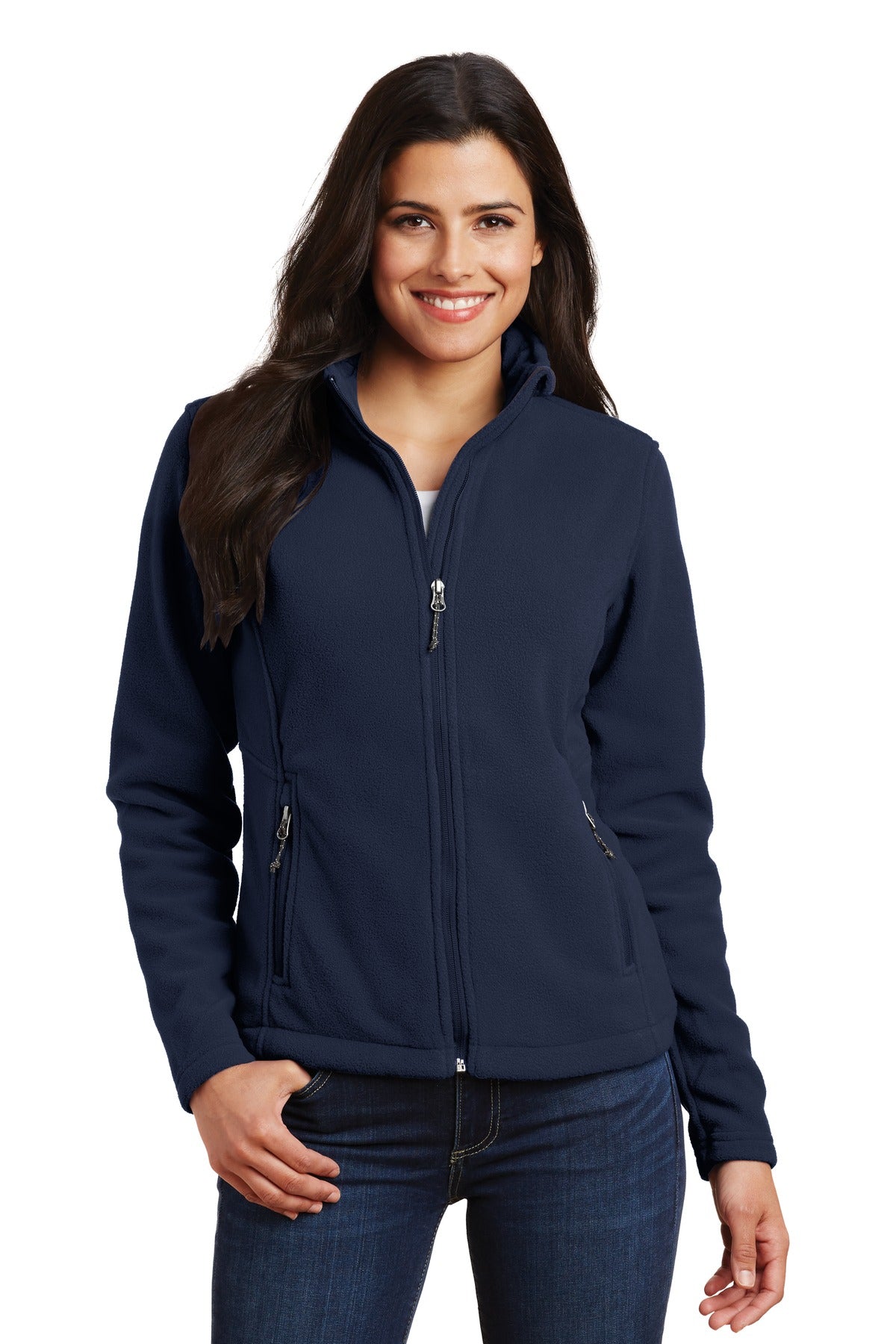 Custom logo Port Authority® Women's Value Fleece Jacket. L217 in True Navy