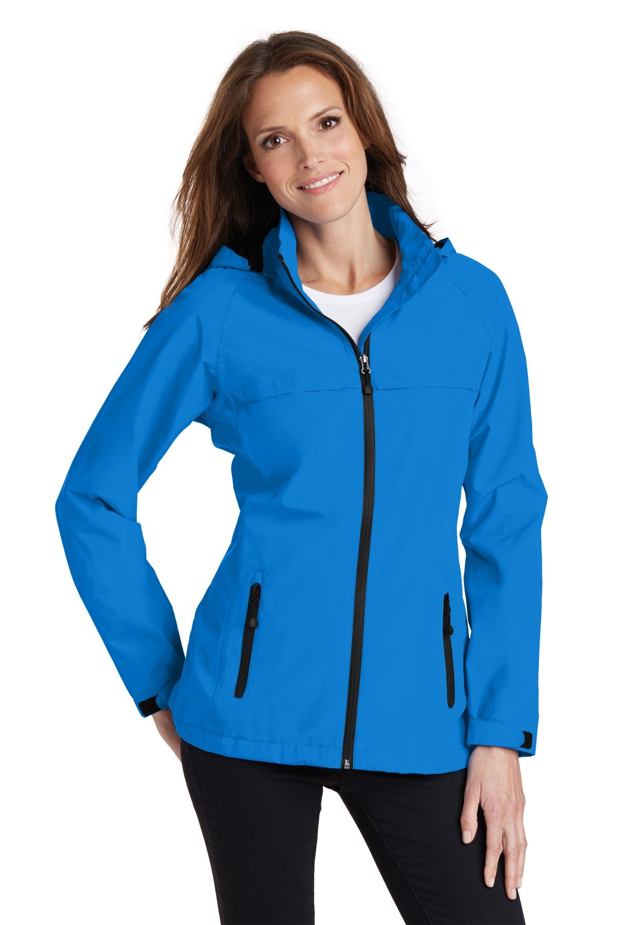 Custom logo Port Authority® Women's Torrent Waterproof Jacket. L333 in Direct Blue