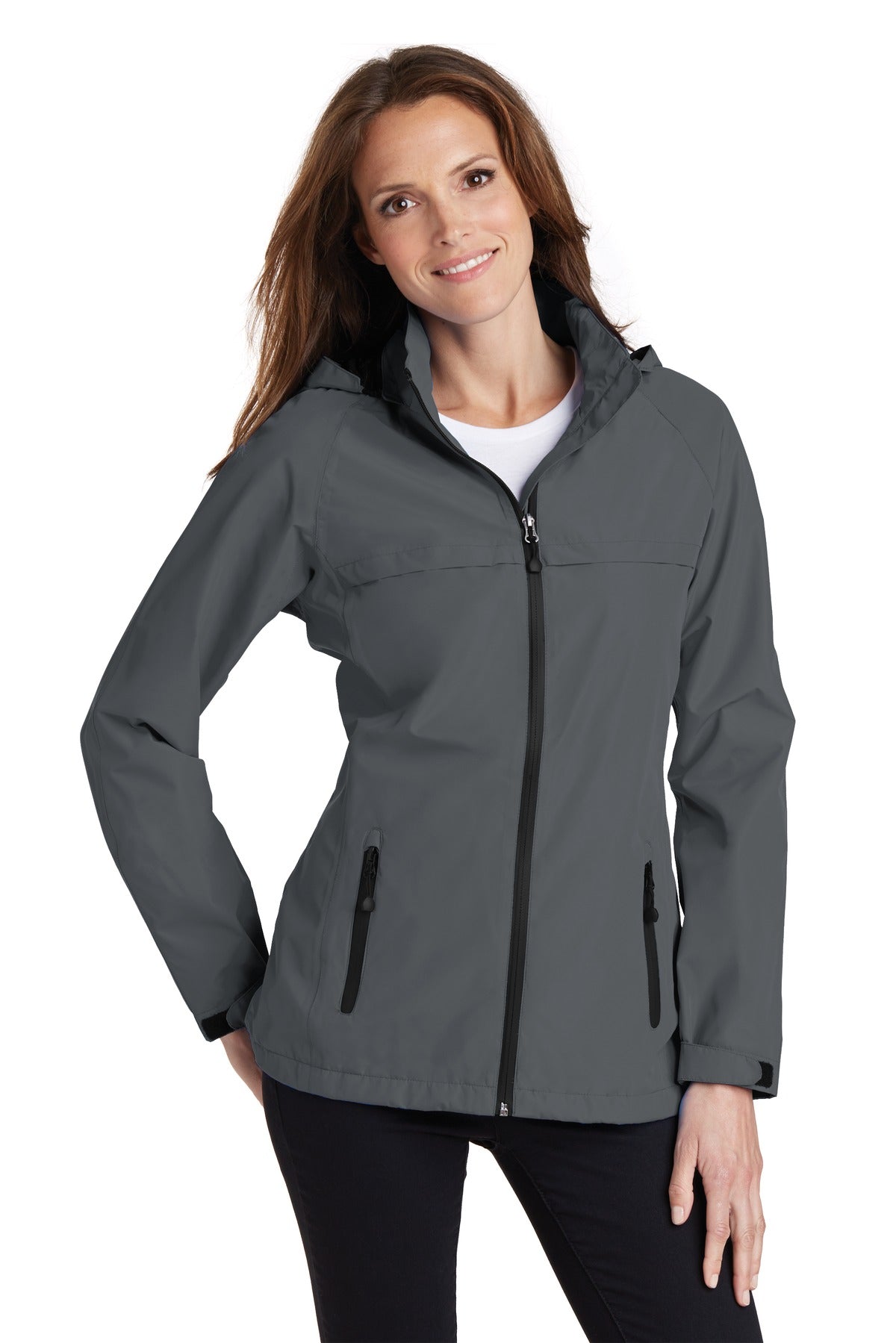 Custom logo Port Authority® Women's Torrent Waterproof Jacket. L333 in Magnet