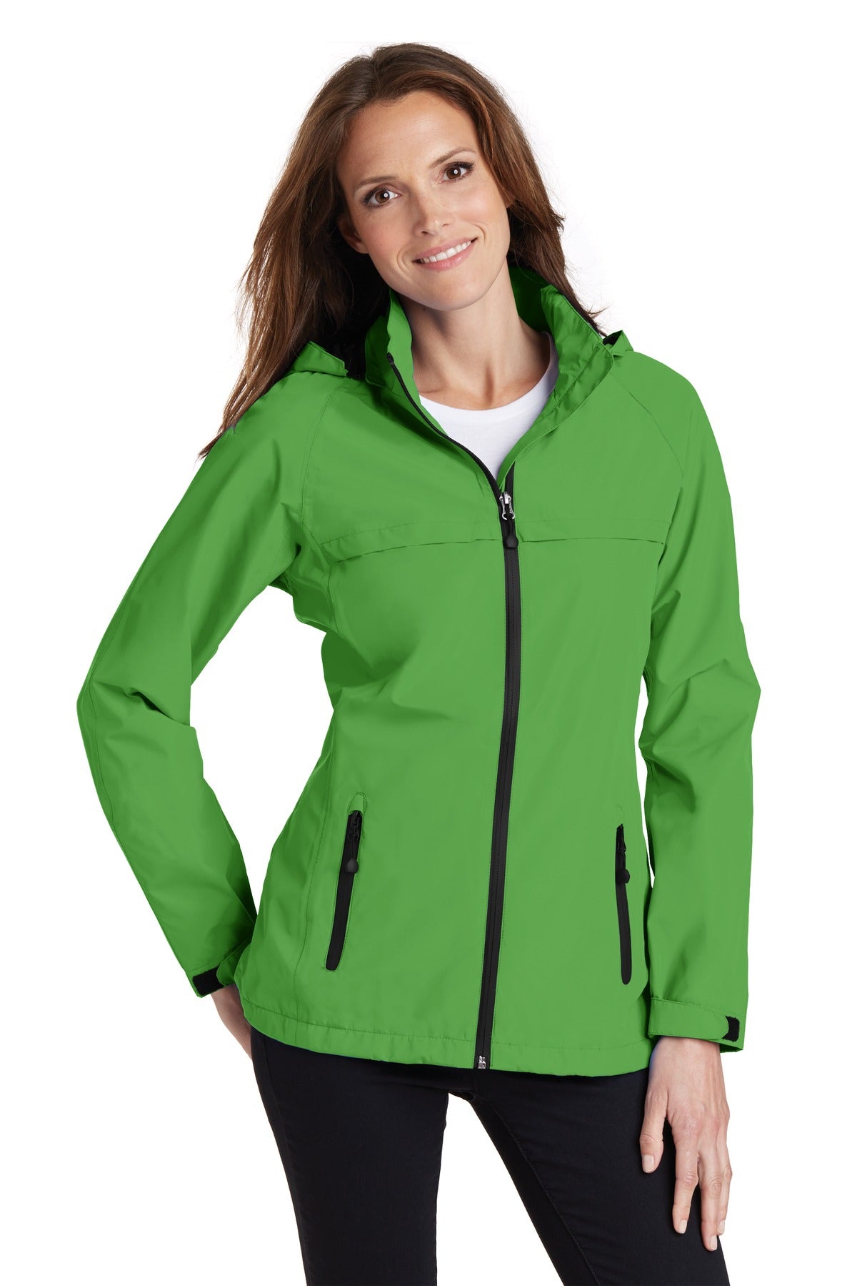 Custom logo Port Authority® Women's Torrent Waterproof Jacket. L333 in Vine Green