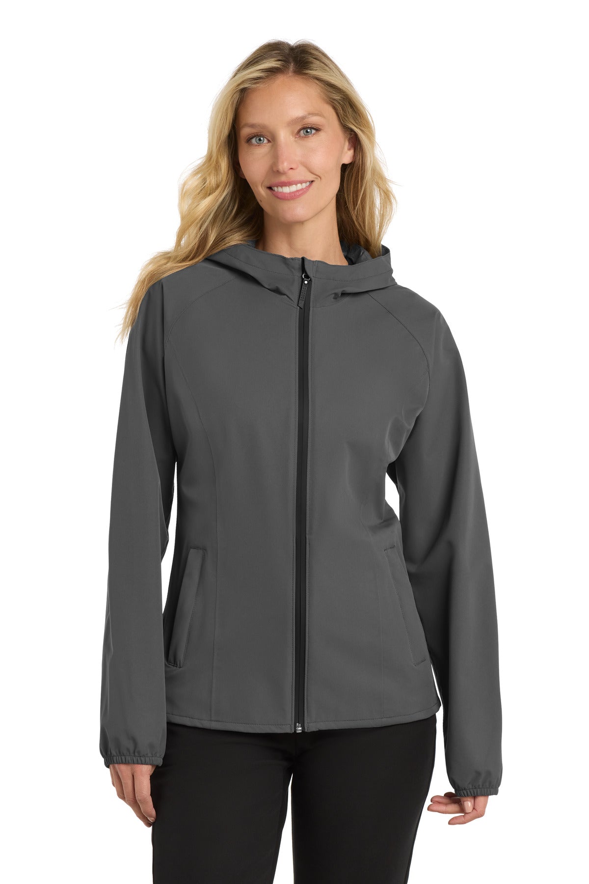 Custom logo Port Authority ® Women's Essential Rain Jacket L407 in Graphite