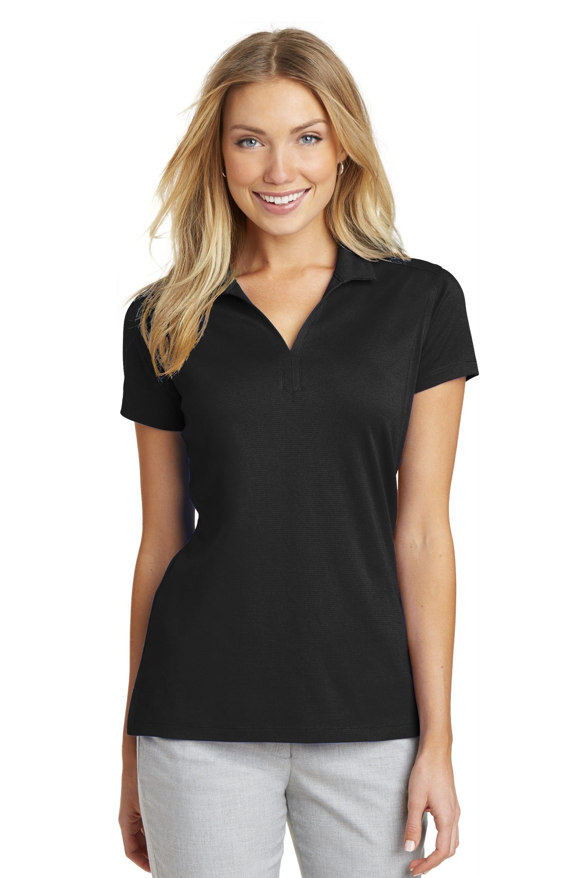 Custom logo Port Authority® Women's Rapid Dry™ Mesh Polo. L573 in Black