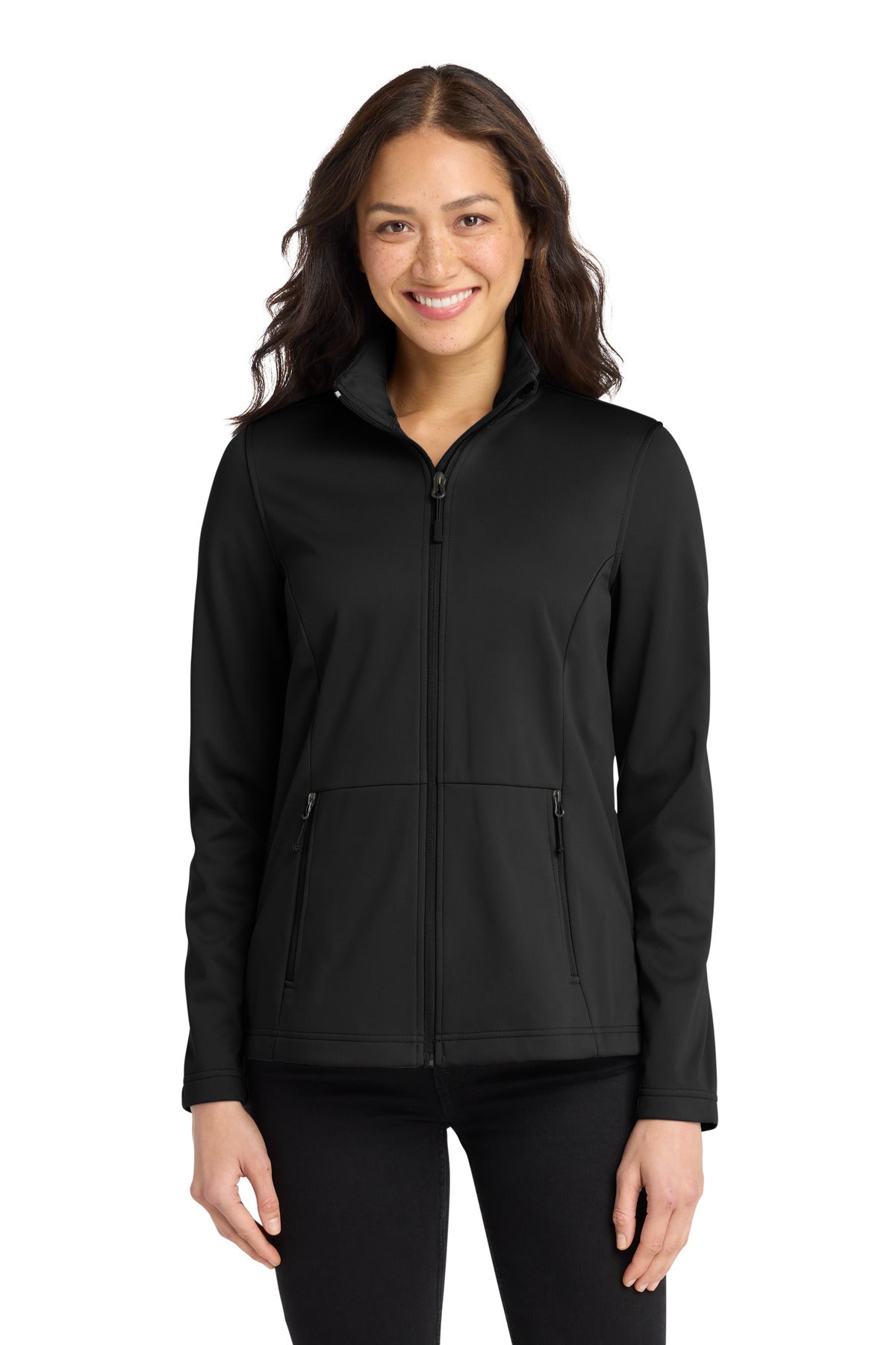 Custom logo Port Authority® Women's Flexshell Jacket L617 in Deep Black