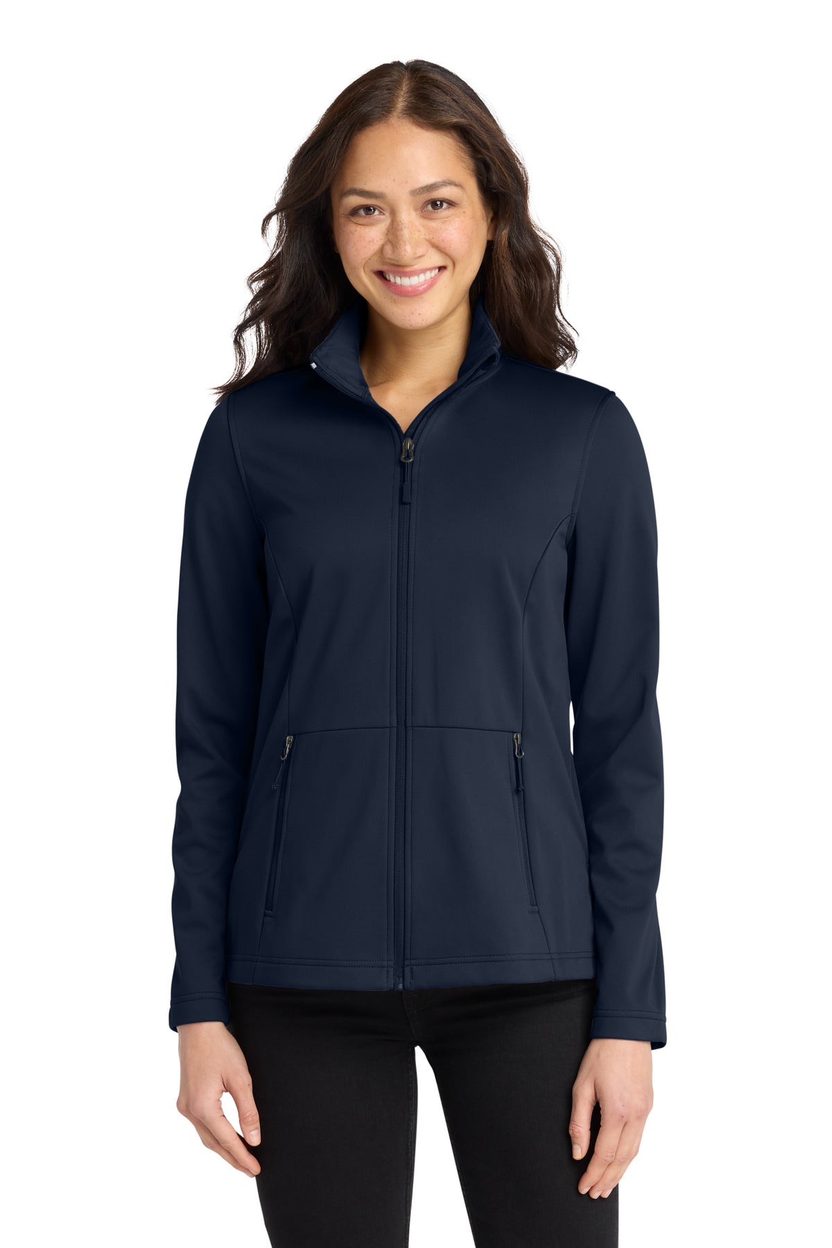 Custom logo Port Authority® Women's Flexshell Jacket L617 in True Navy