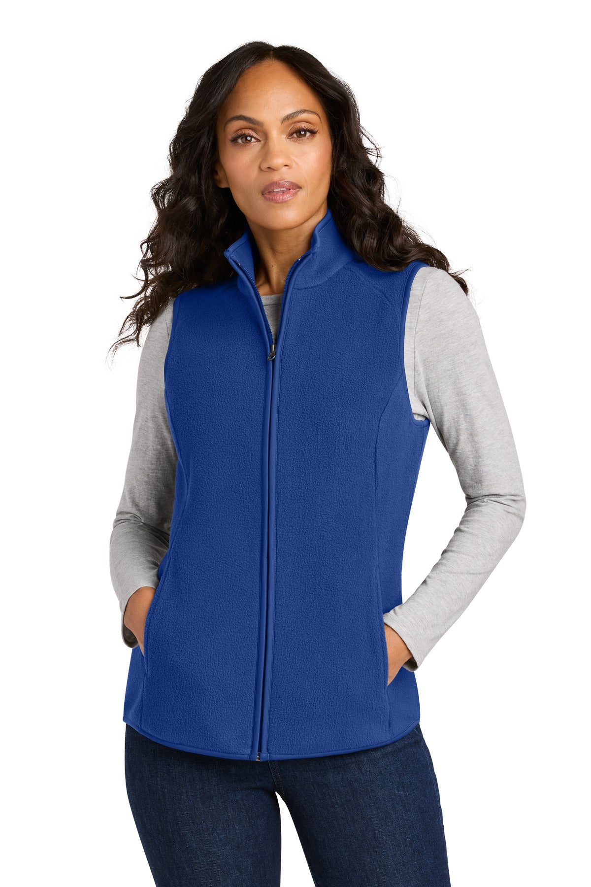 Custom logo Port Authority® Women's C-FREE® Fleece Vest L702 in True Royal