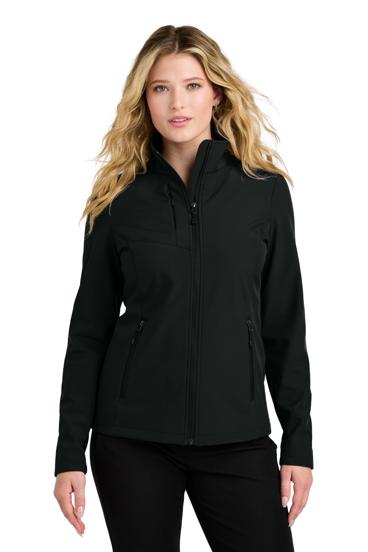 Custom logo Port Authority® Women's C-FREE® Core Soft Shell L720 in Deep Black