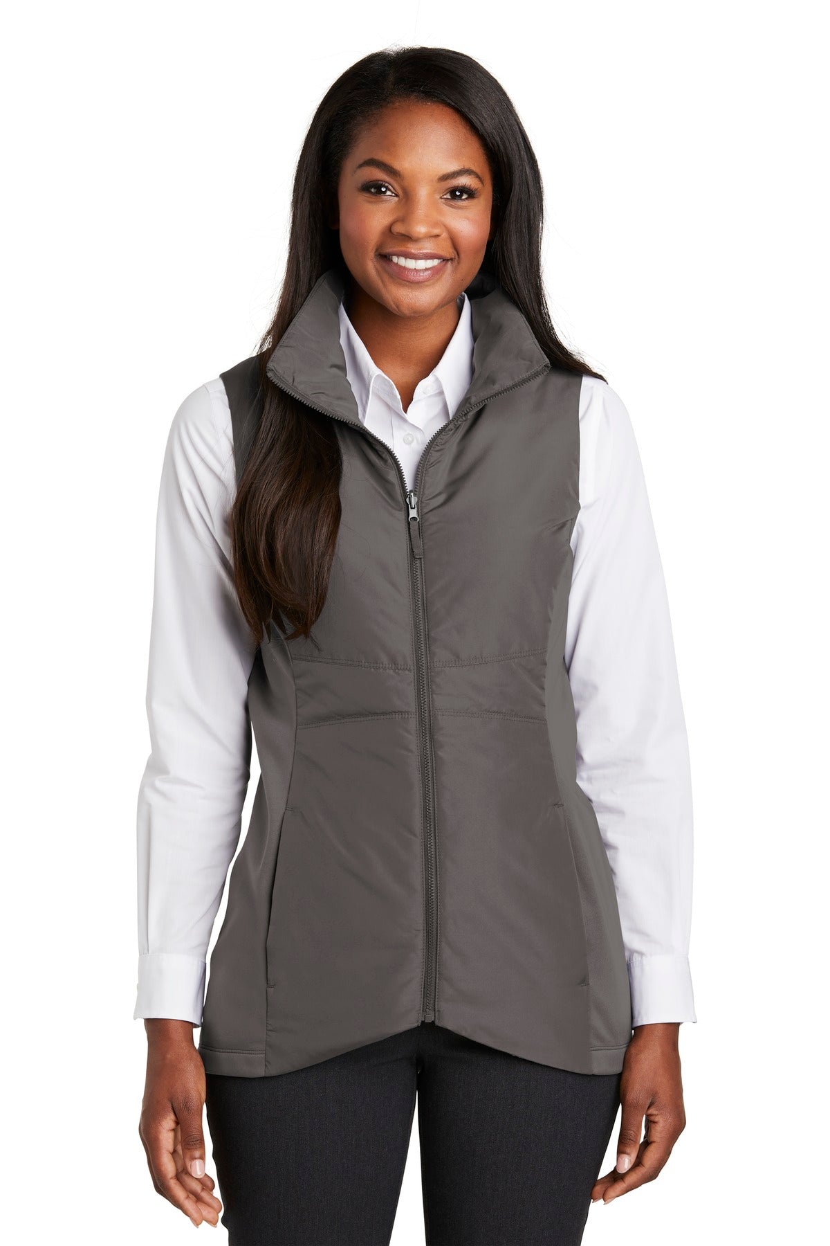 Custom logo Port Authority ® Women's Collective Insulated Vest. L903 in Graphite