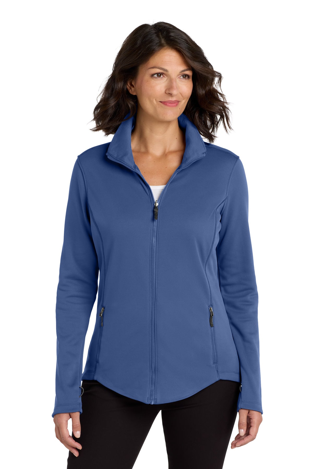 Custom logo Port Authority ® Women's Collective Smooth Fleece Jacket. L904 in Night Sky Blue