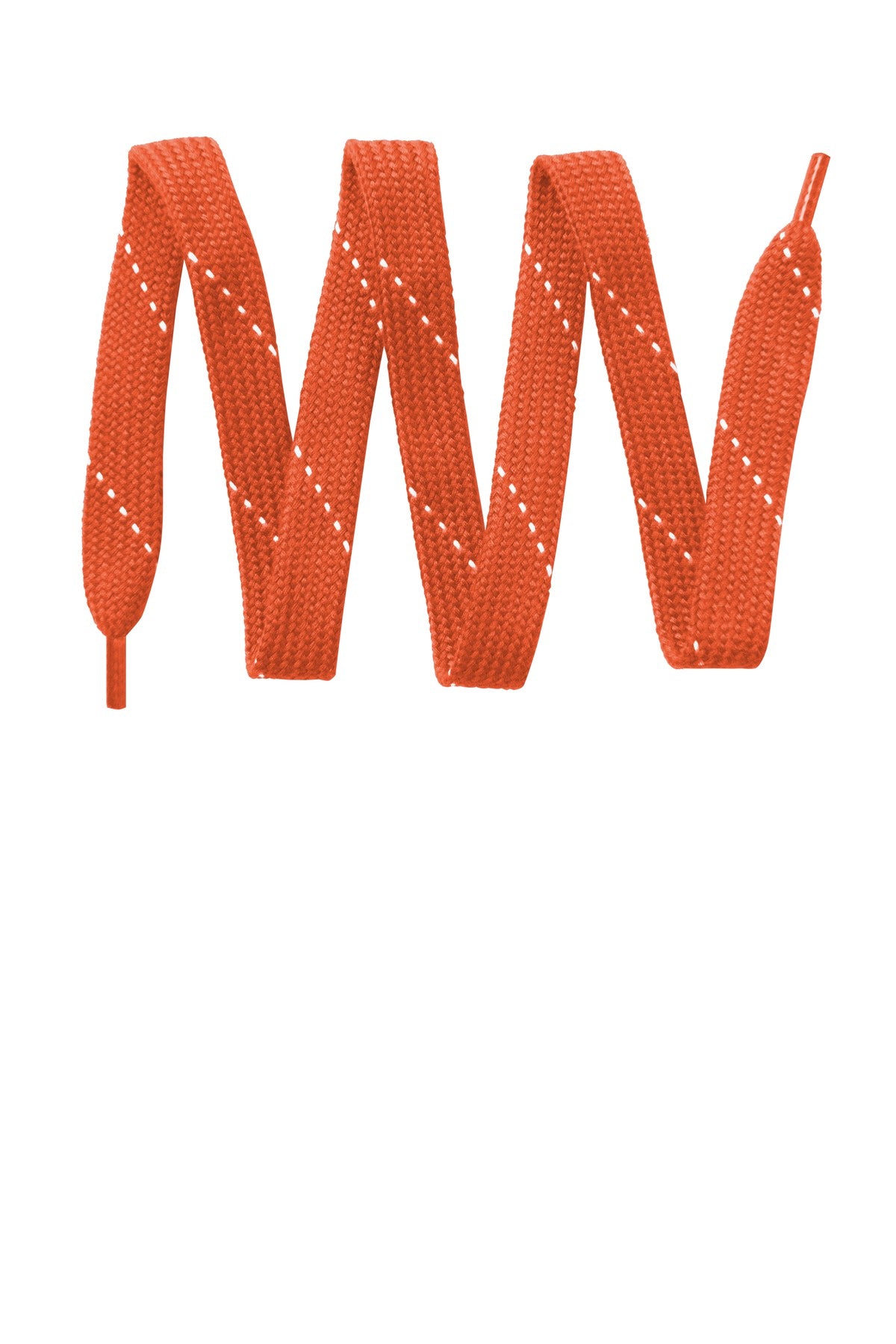 Custom logo Sport-Tek® Laces. LACE in Deep Orange/ White