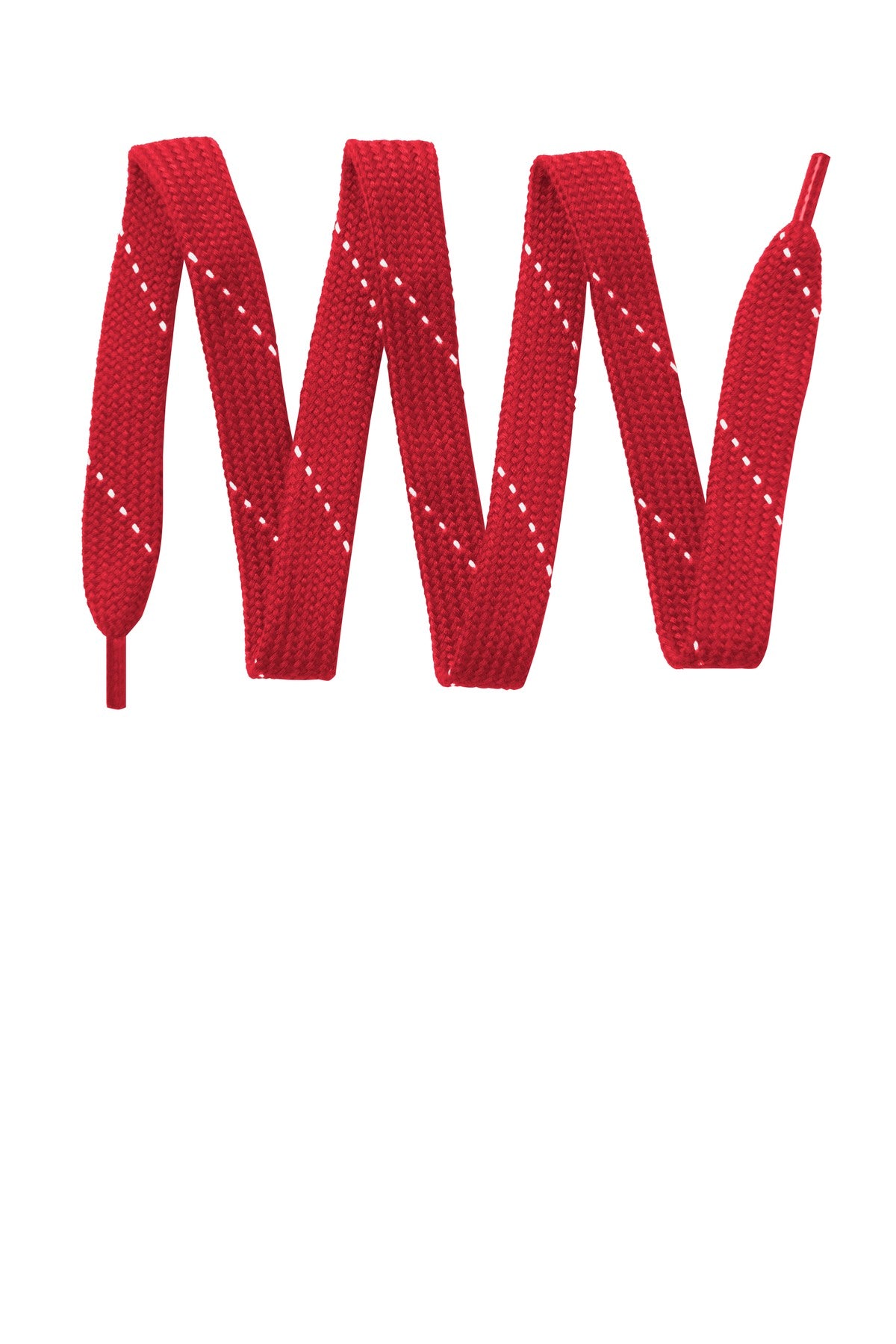 Custom logo Sport-Tek® Laces. LACE in Deep Red/ White