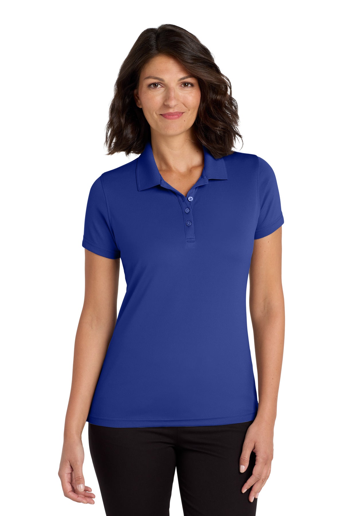 Custom logo Port Authority® Women's Dry Zone® UV Micro-Mesh Polo. LK110 in True Royal