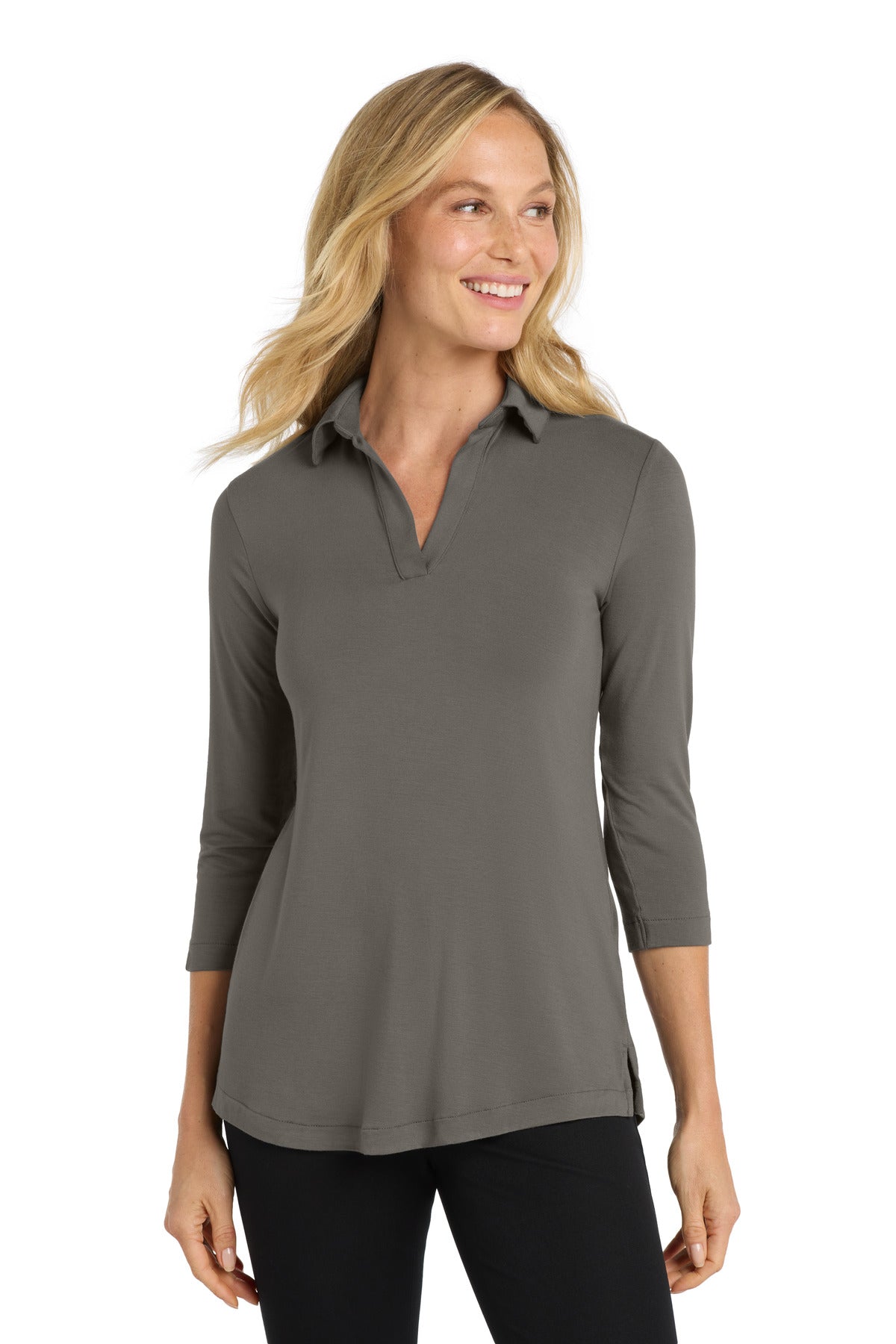 Custom logo Port Authority ® Women's Luxe Knit Tunic. LK5601 in Sterling Grey