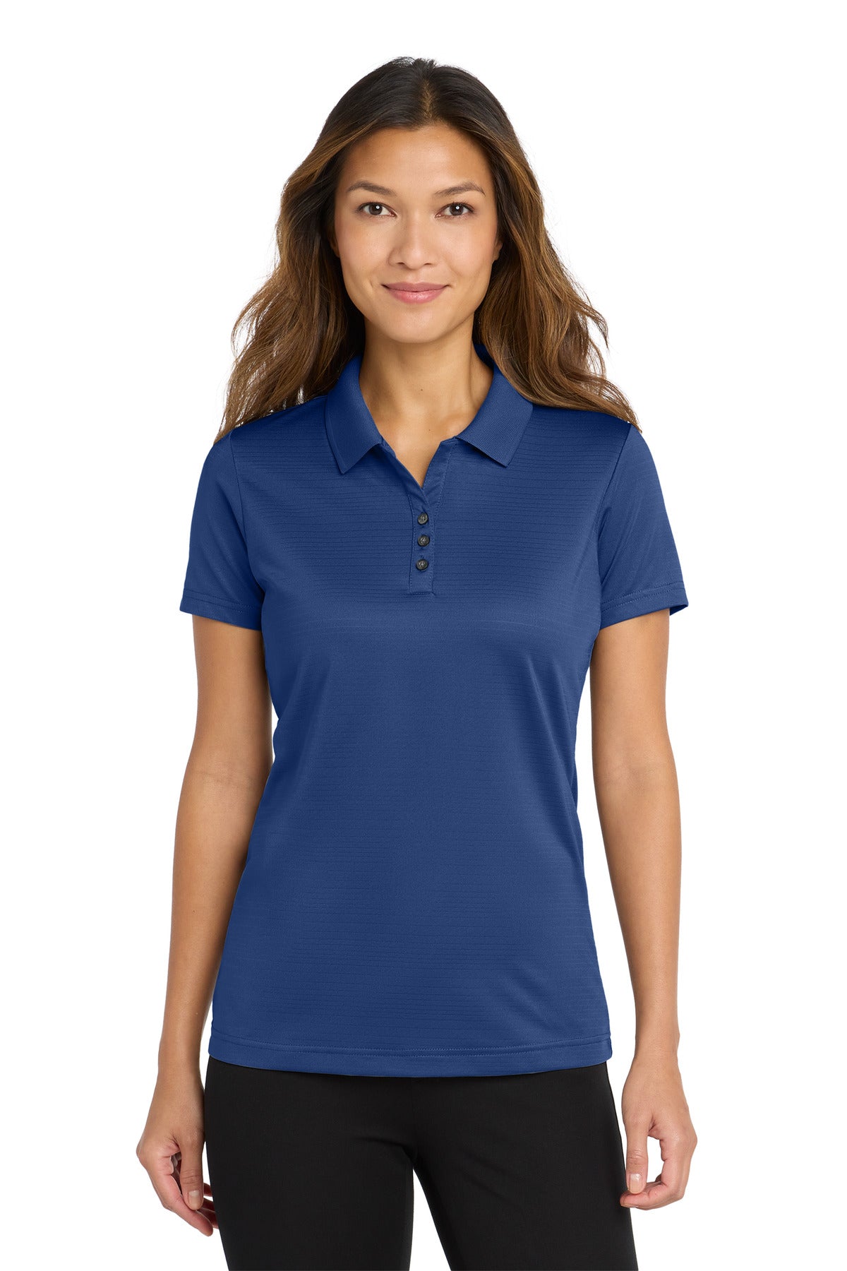 Custom logo Port Authority ® Women's Eclipse Stretch Polo. LK587 in Estate Blue