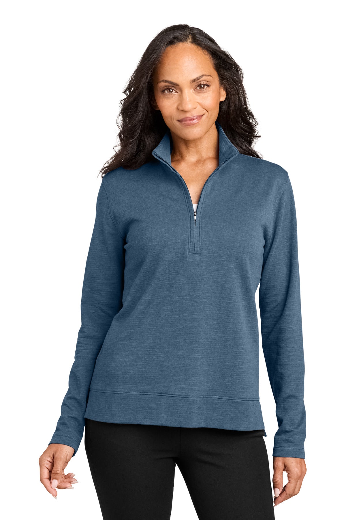 Custom logo Port Authority® Women's Breakwater 1/4-Zip LK821 in Dusk Blue