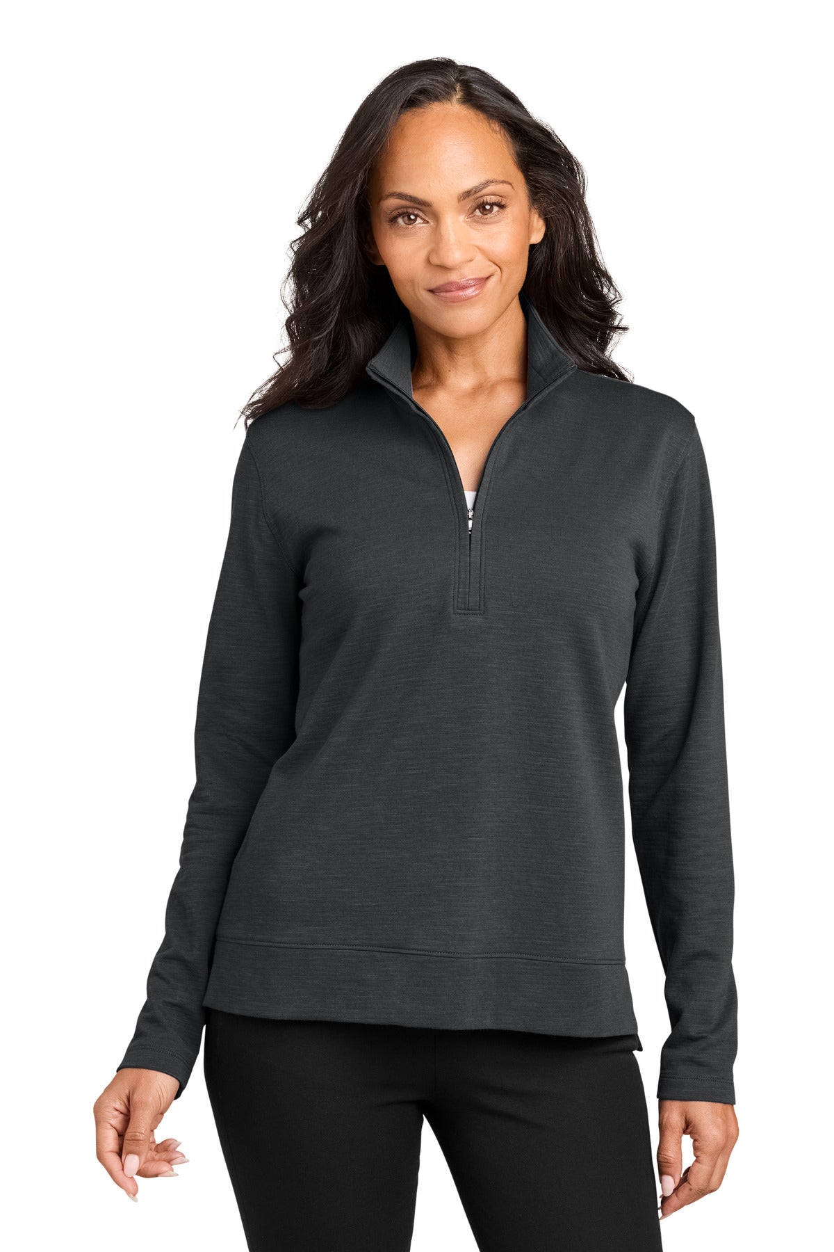 Custom logo Port Authority® Women's Breakwater 1/4-Zip LK821 in Grey Steel