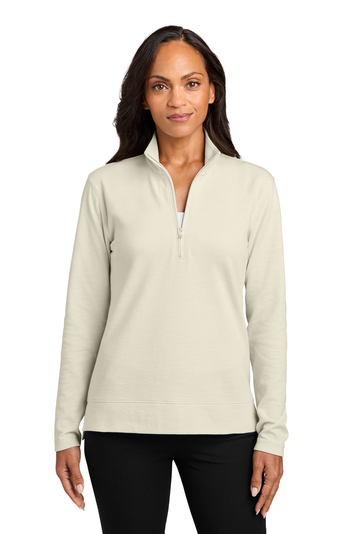 Custom logo Port Authority® Women's Breakwater 1/4-Zip LK821 in Parchment