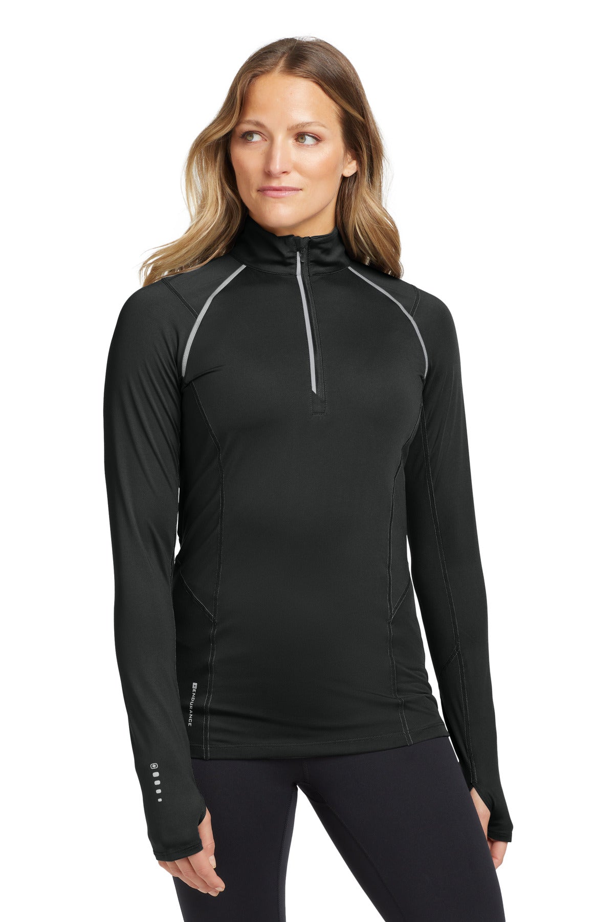 Custom logo OGIO® Women's Nexus 1/4-Zip Pullover. LOE335 in Blacktop