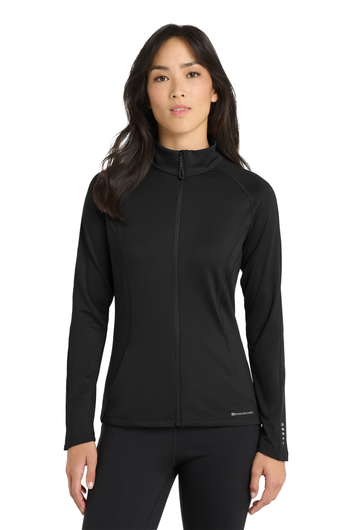 Custom logo OGIO® Women's Radius Full-Zip. LOE551 in Blacktop