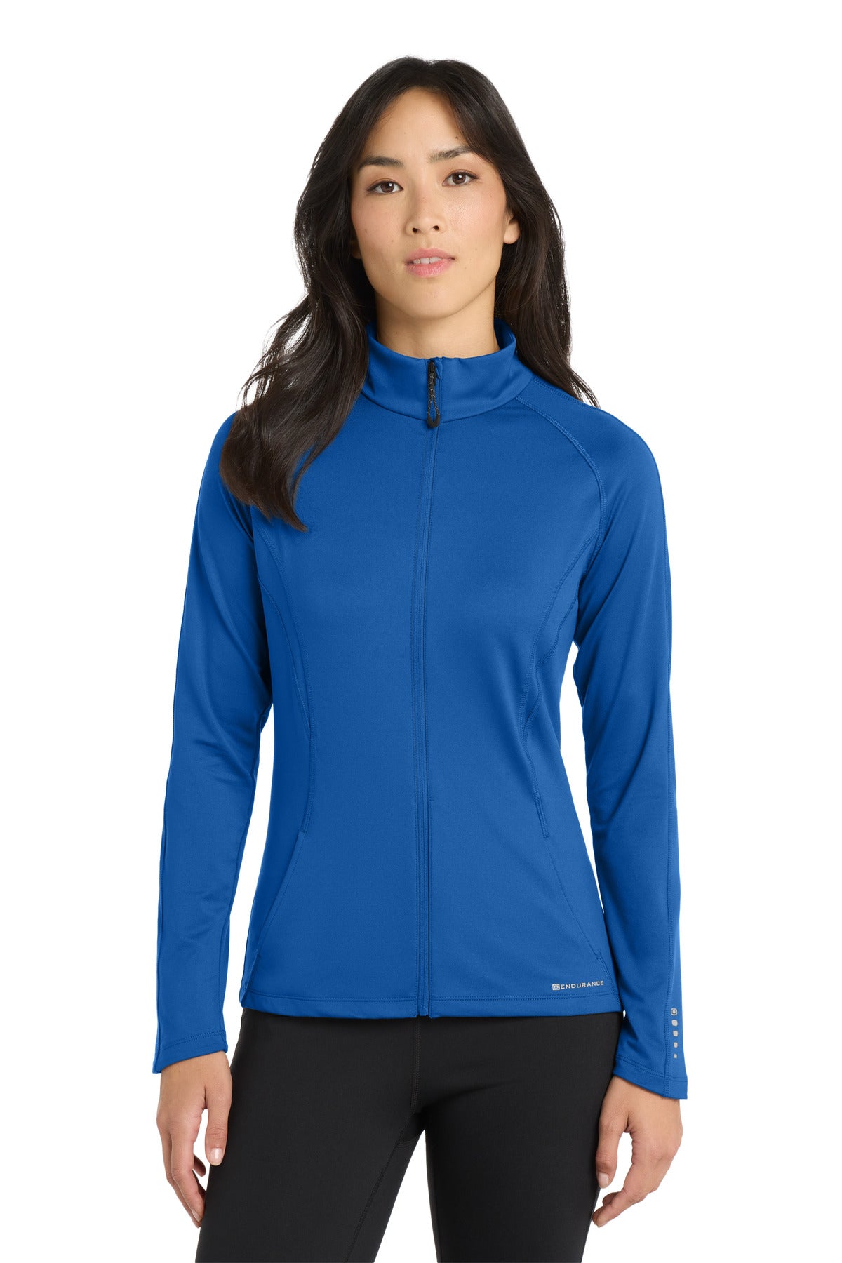 Custom logo OGIO® Women's Radius Full-Zip. LOE551 in Electric Blue
