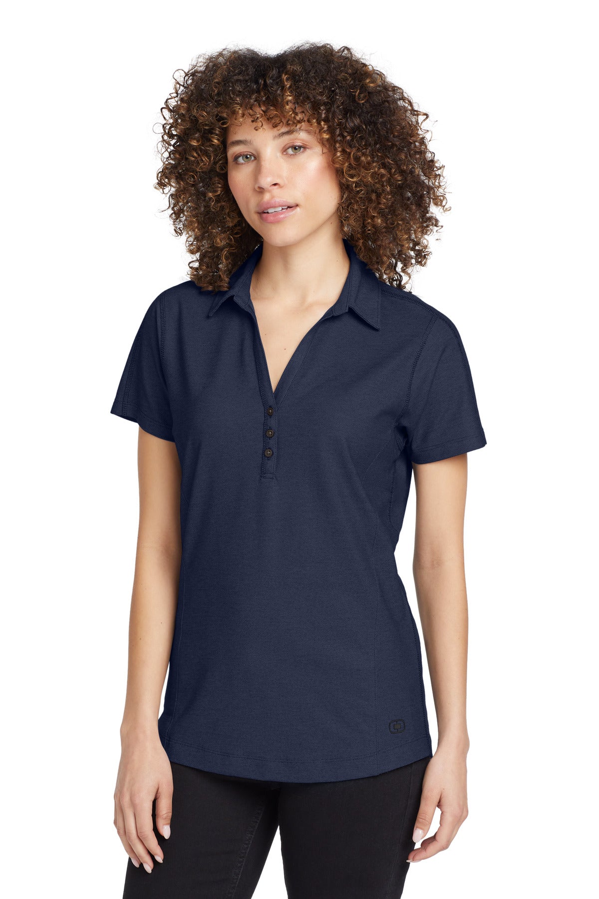 Custom logo OGIO® Women's Onyx Polo. LOG126 in Navy