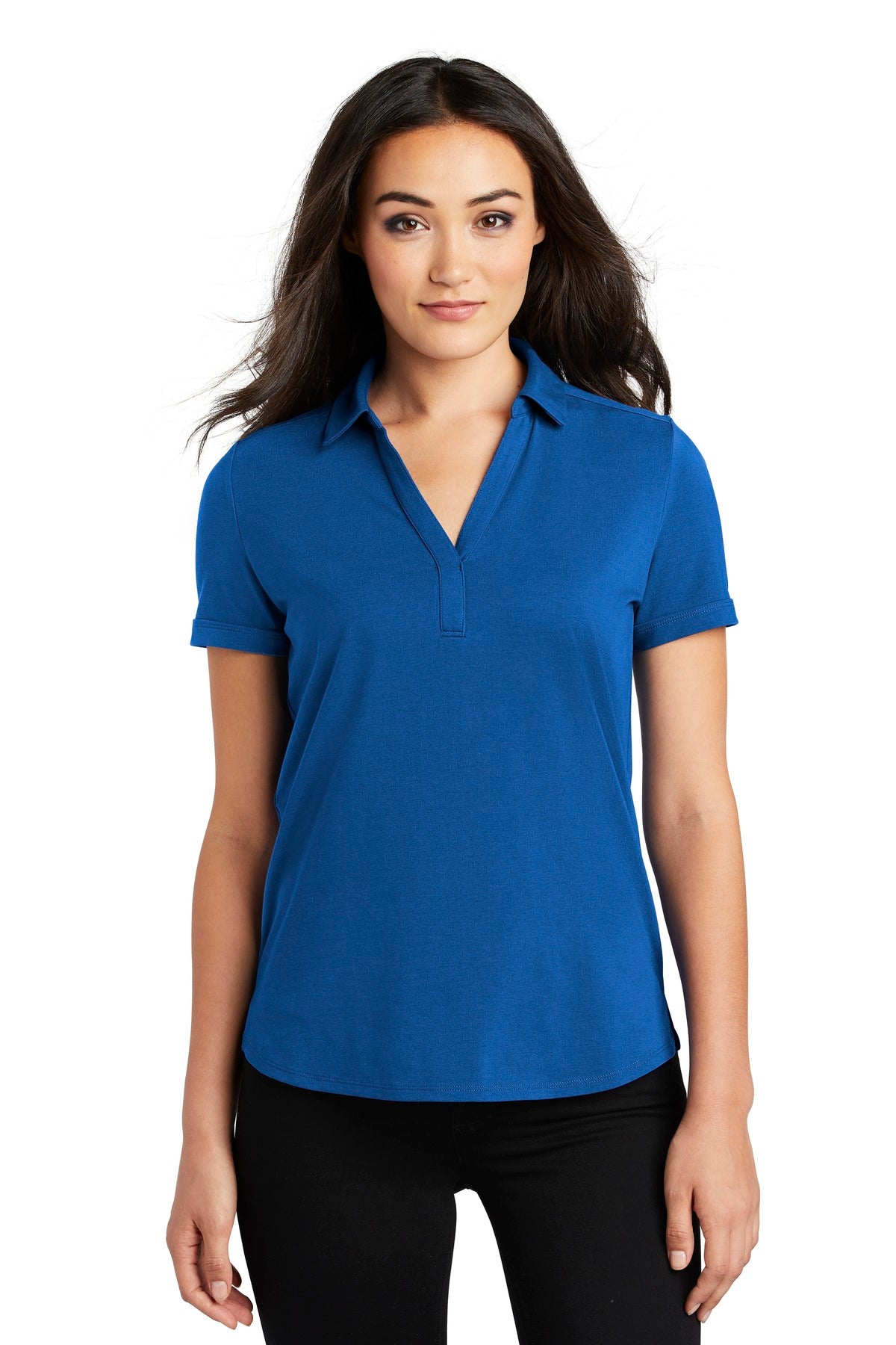 Custom logo OGIO ® Women's Limit Polo. LOG138 in Force Blue