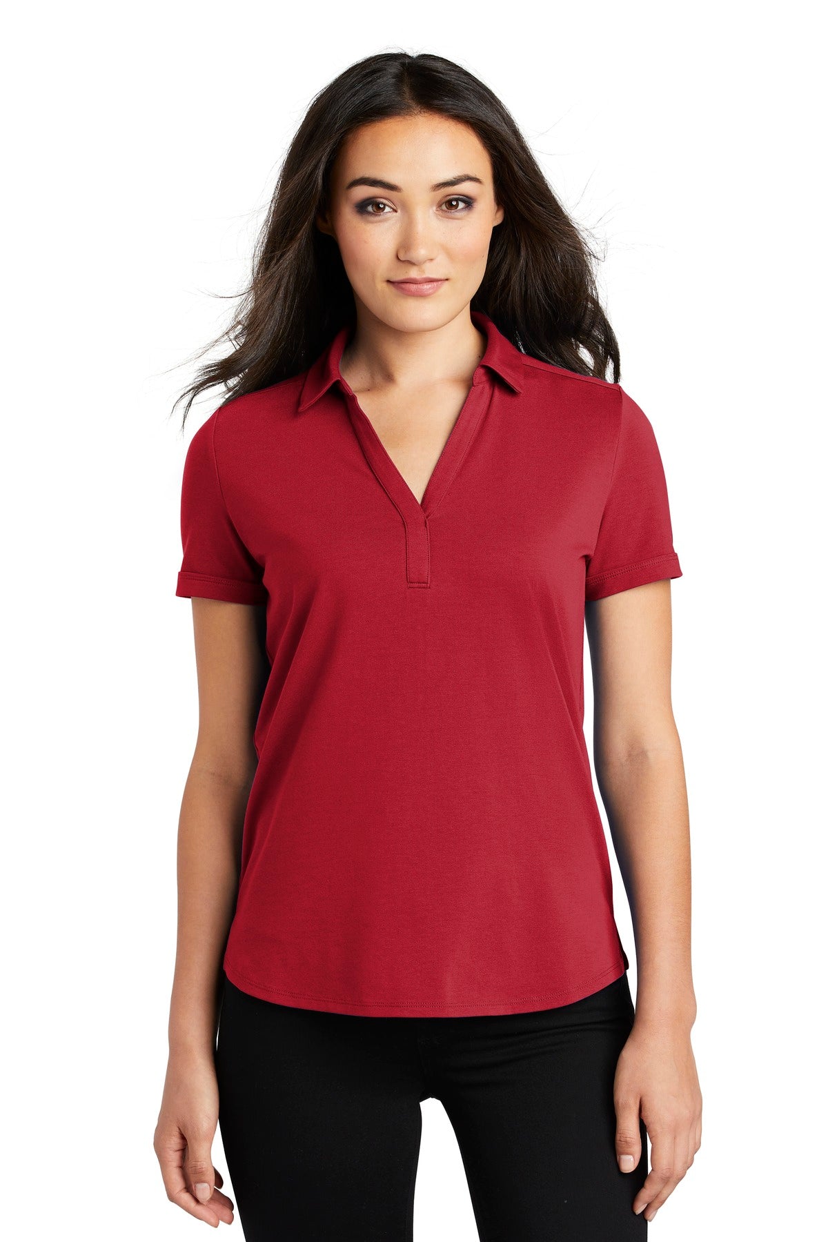 Custom logo OGIO ® Women's Limit Polo. LOG138 in Signal Red