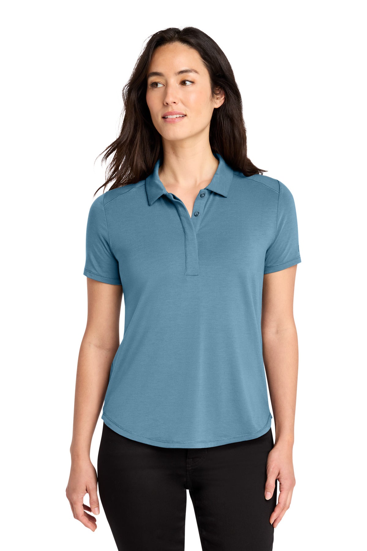 Custom logo OGIO® Women's Motion Polo LOG152 in Blue Mist