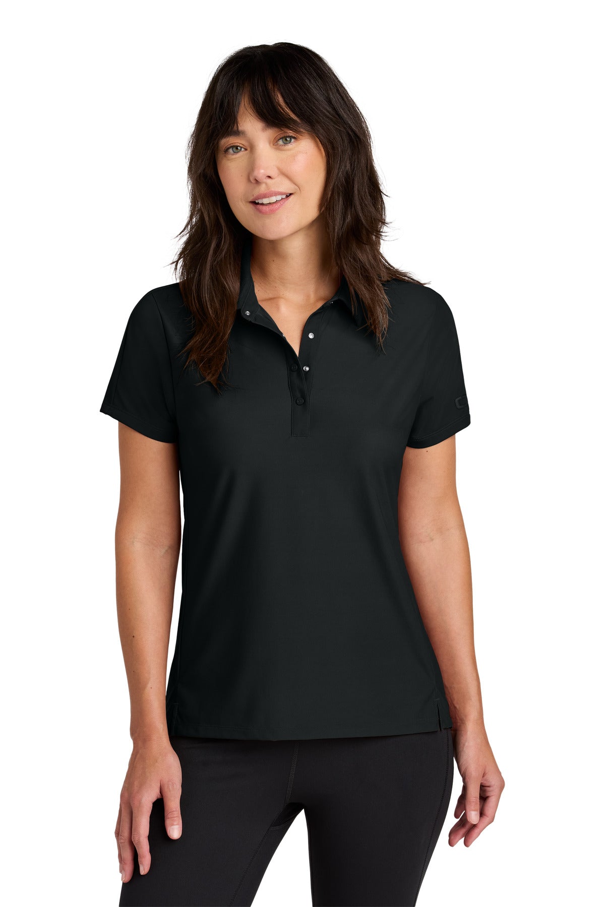 Custom logo OGIO® Women's Envision Polo LOG154 in Blacktop