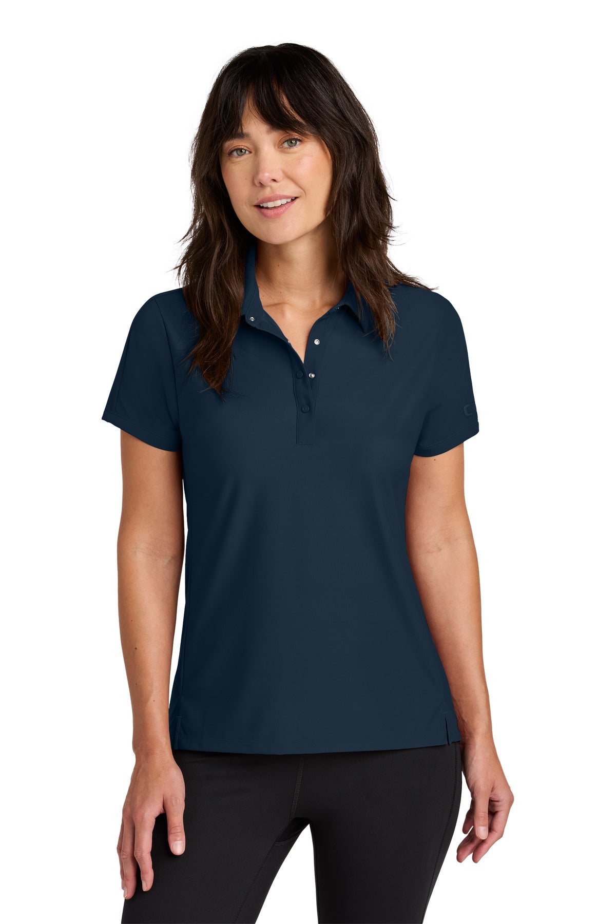 Custom logo OGIO® Women's Envision Polo LOG154 in River Blue Navy