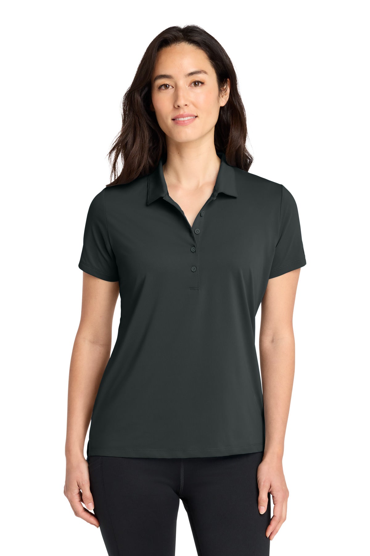 Custom logo OGIO® Women's Regain Polo LOG170 in Tarmac Grey