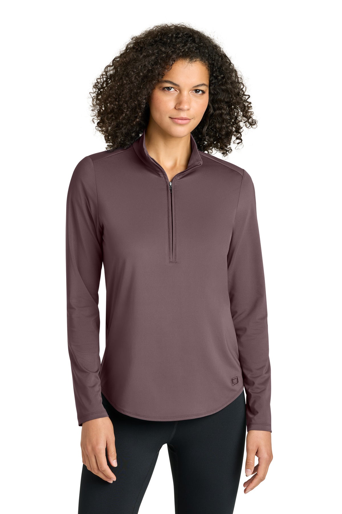 Custom logo OGIO® Women's Regain 1/2-Zip LOG172 in Ashen Plum