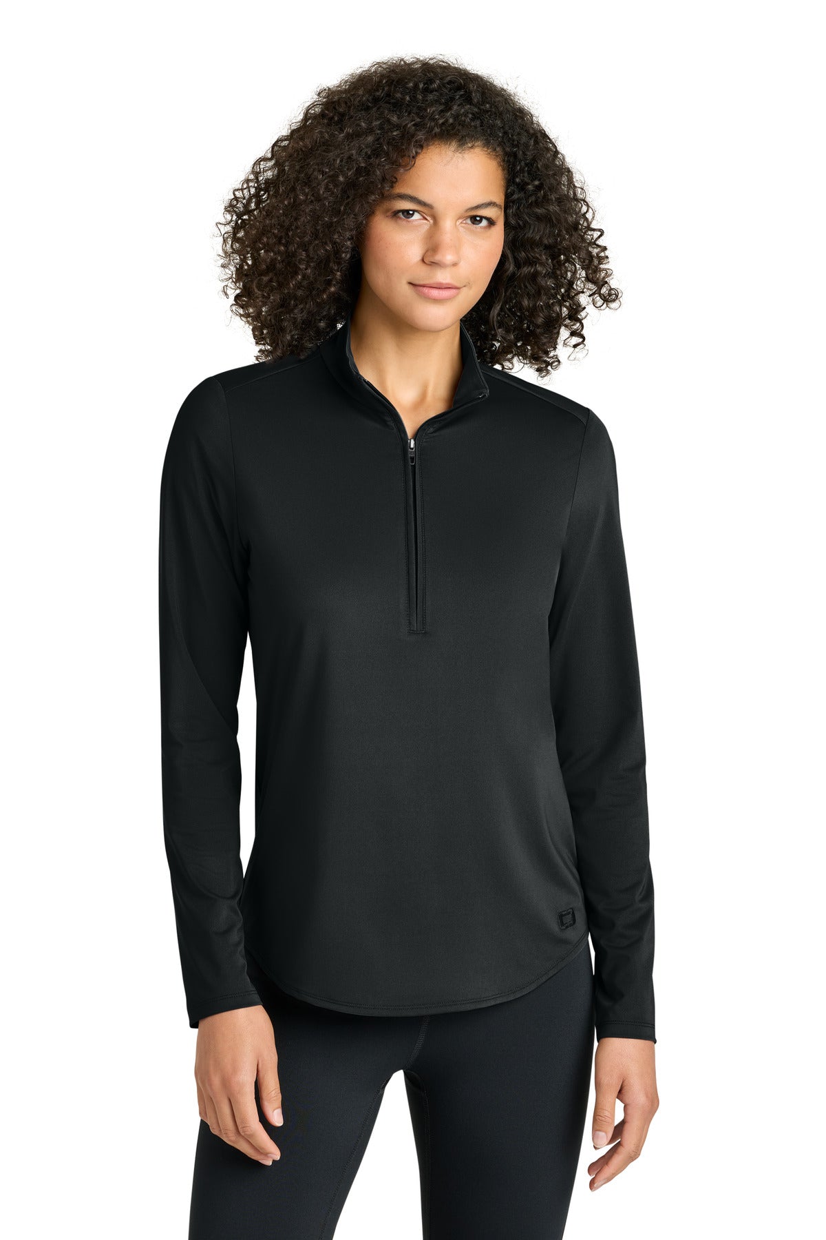 Custom logo OGIO® Women's Regain 1/2-Zip LOG172 in Blacktop