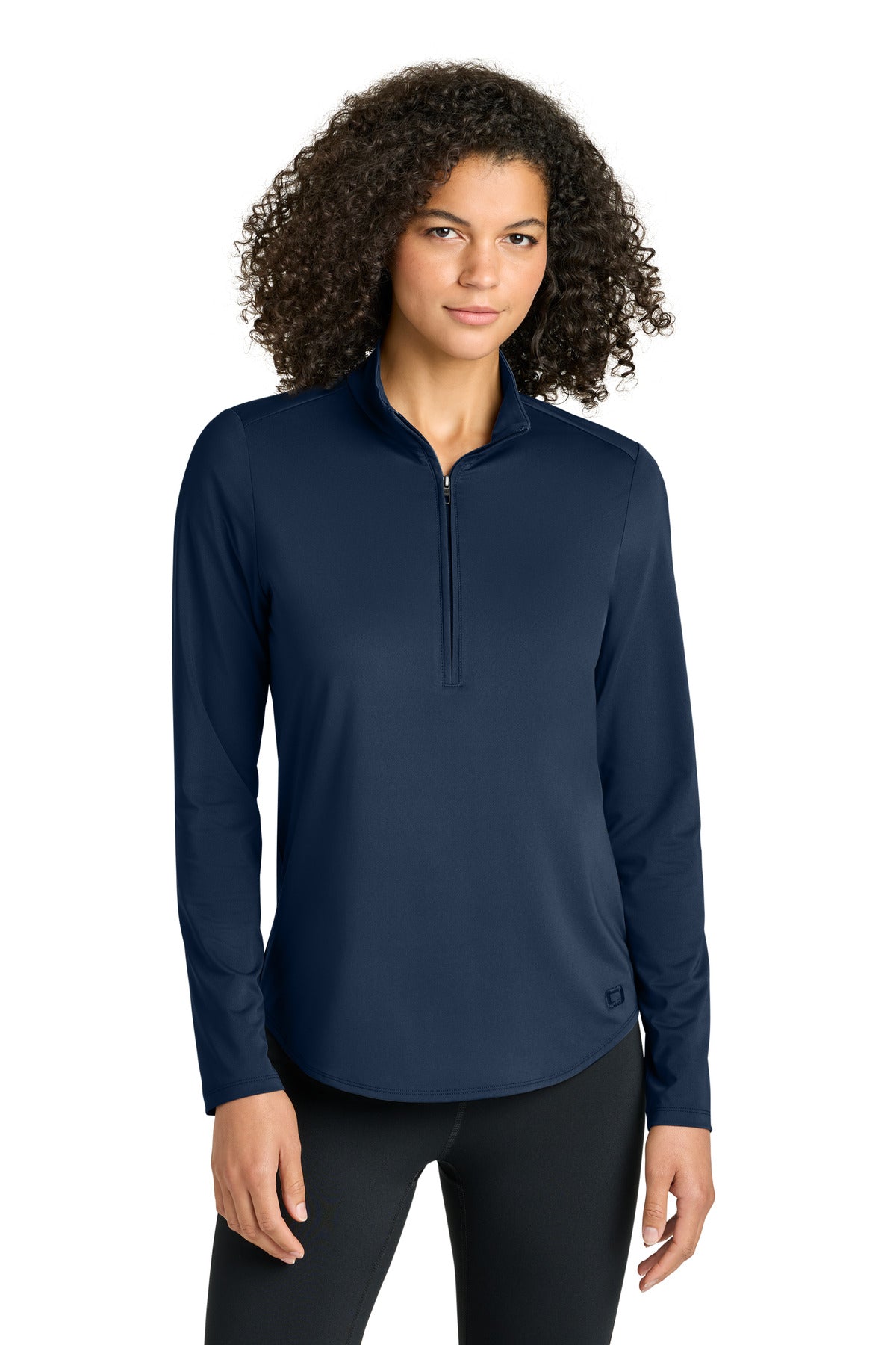 Custom logo OGIO® Women's Regain 1/2-Zip LOG172 in River Blue Navy