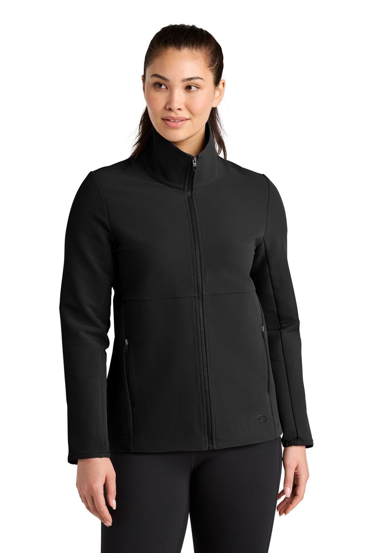 Custom logo OGIO® Women's Kinetic Soft Shell LOG740 in Blacktop